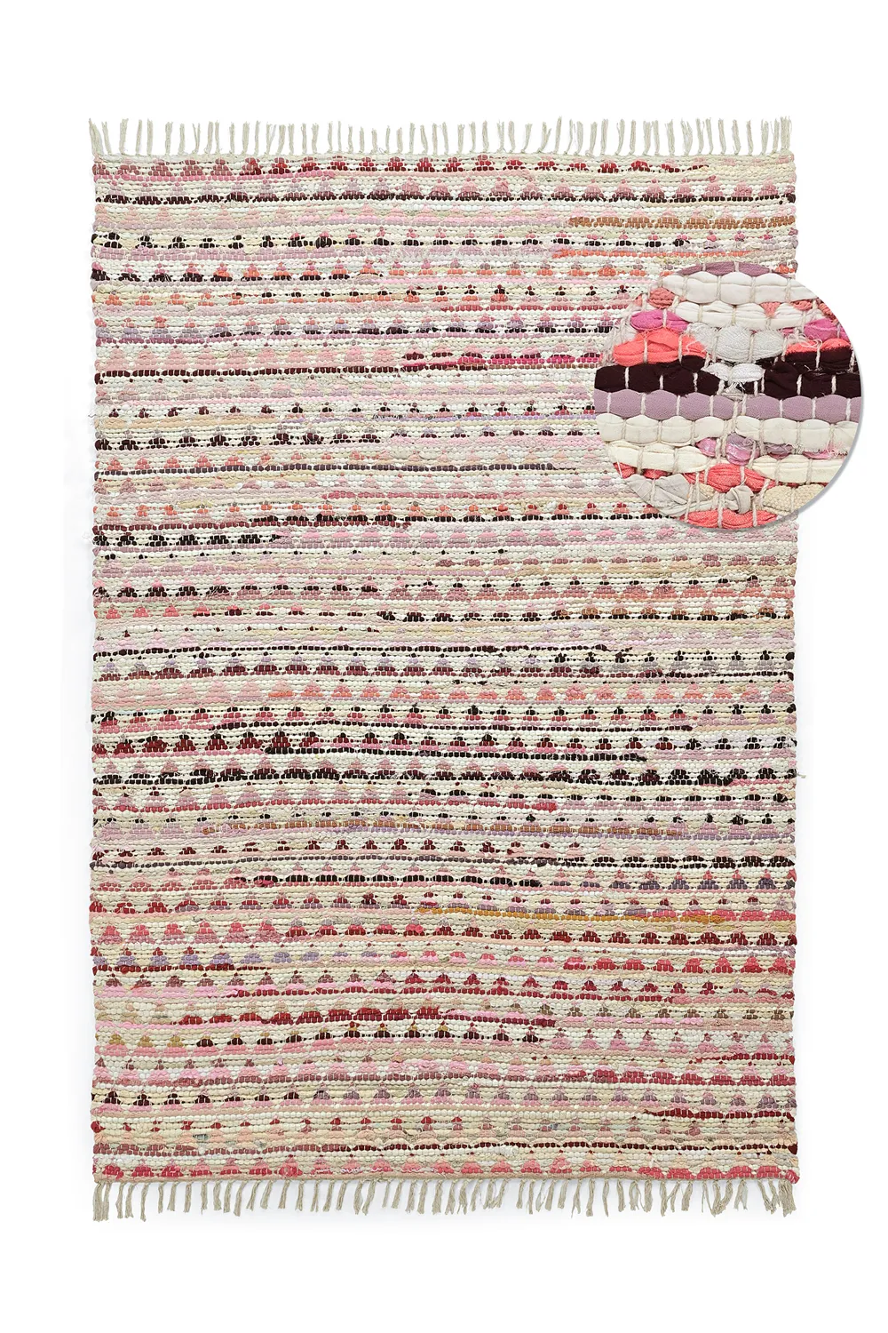 Rag rug - Lindby (pink/multi)