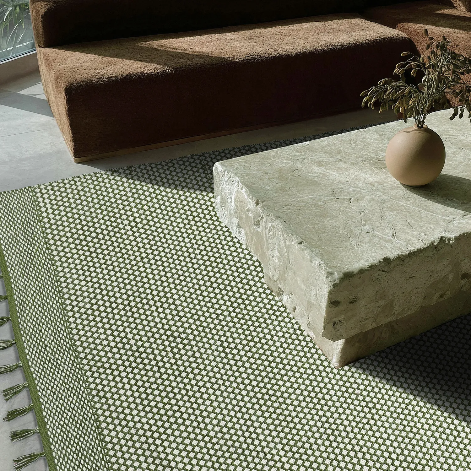 Rag rug - Vinga (green)