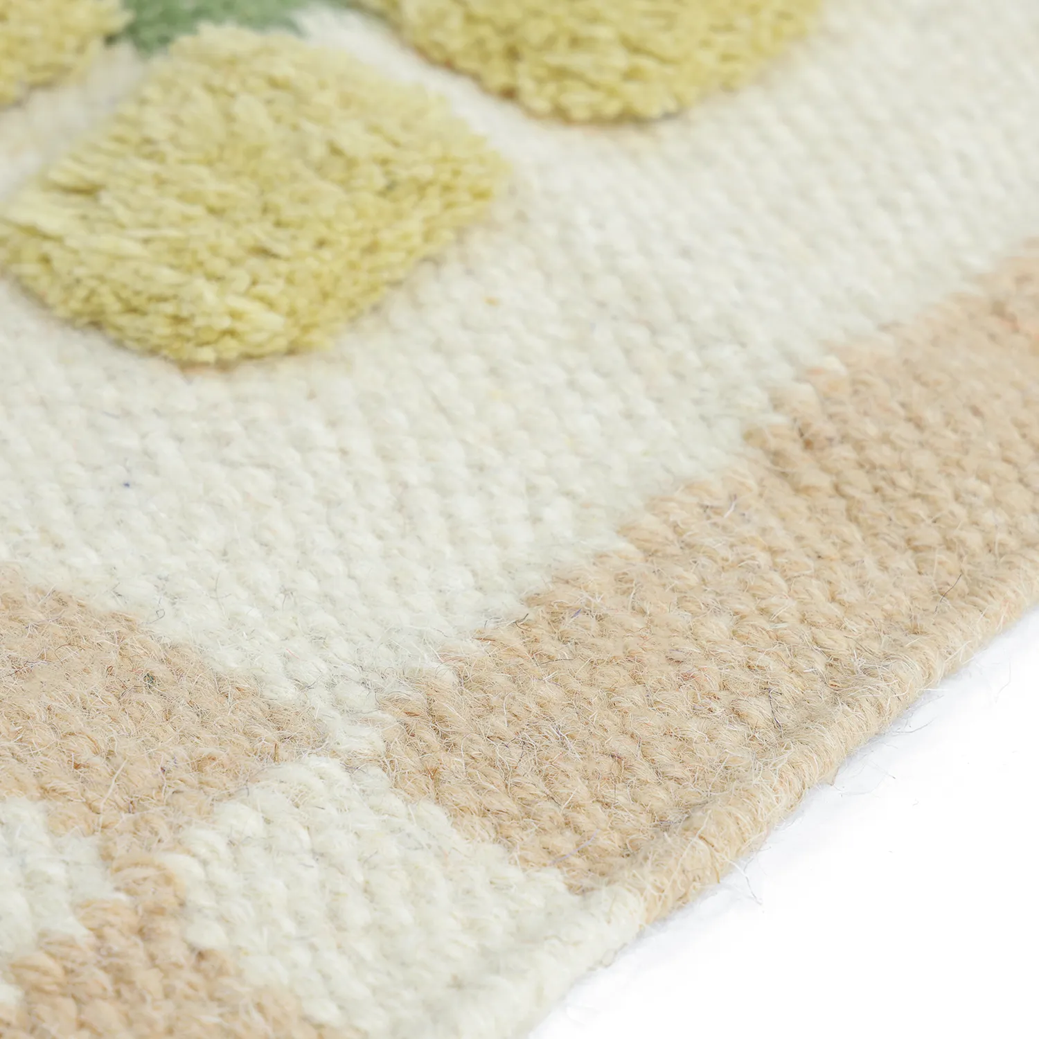 Wool rug - Lausanne Flatweave Tufted Premium (white/beige)
