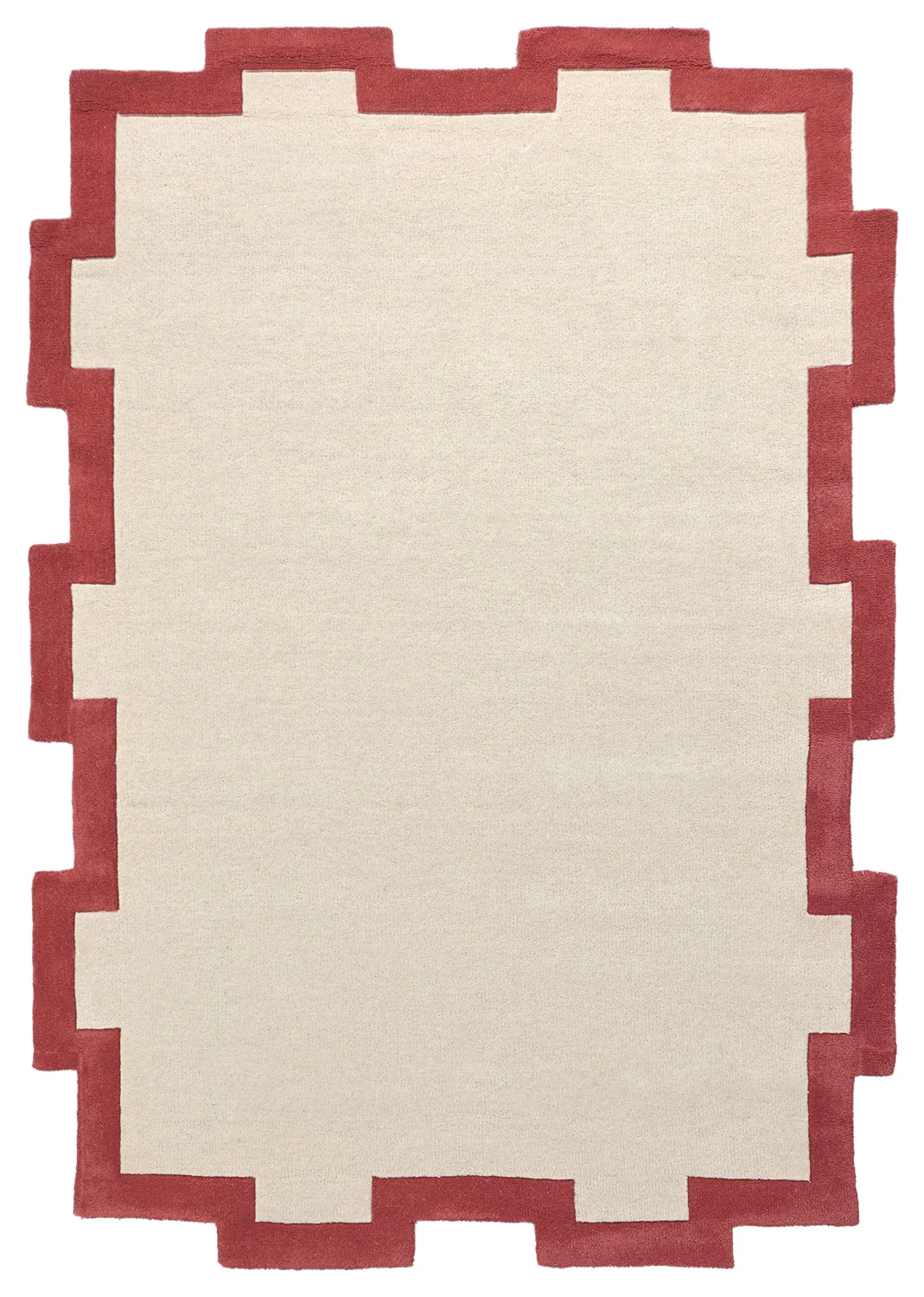 Wool rug - Agra Hand Tufted Wool Premium (cream/red)