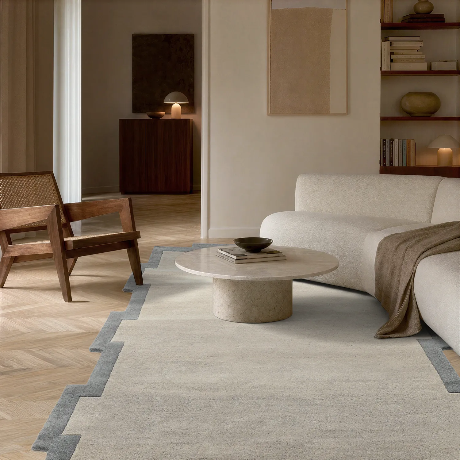 Wool rug - Agra Hand Tufted Wool Premium (grey)