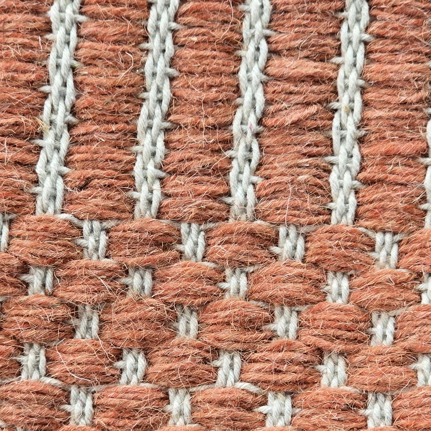 Wool rug - Arbil (terracotta/white)
