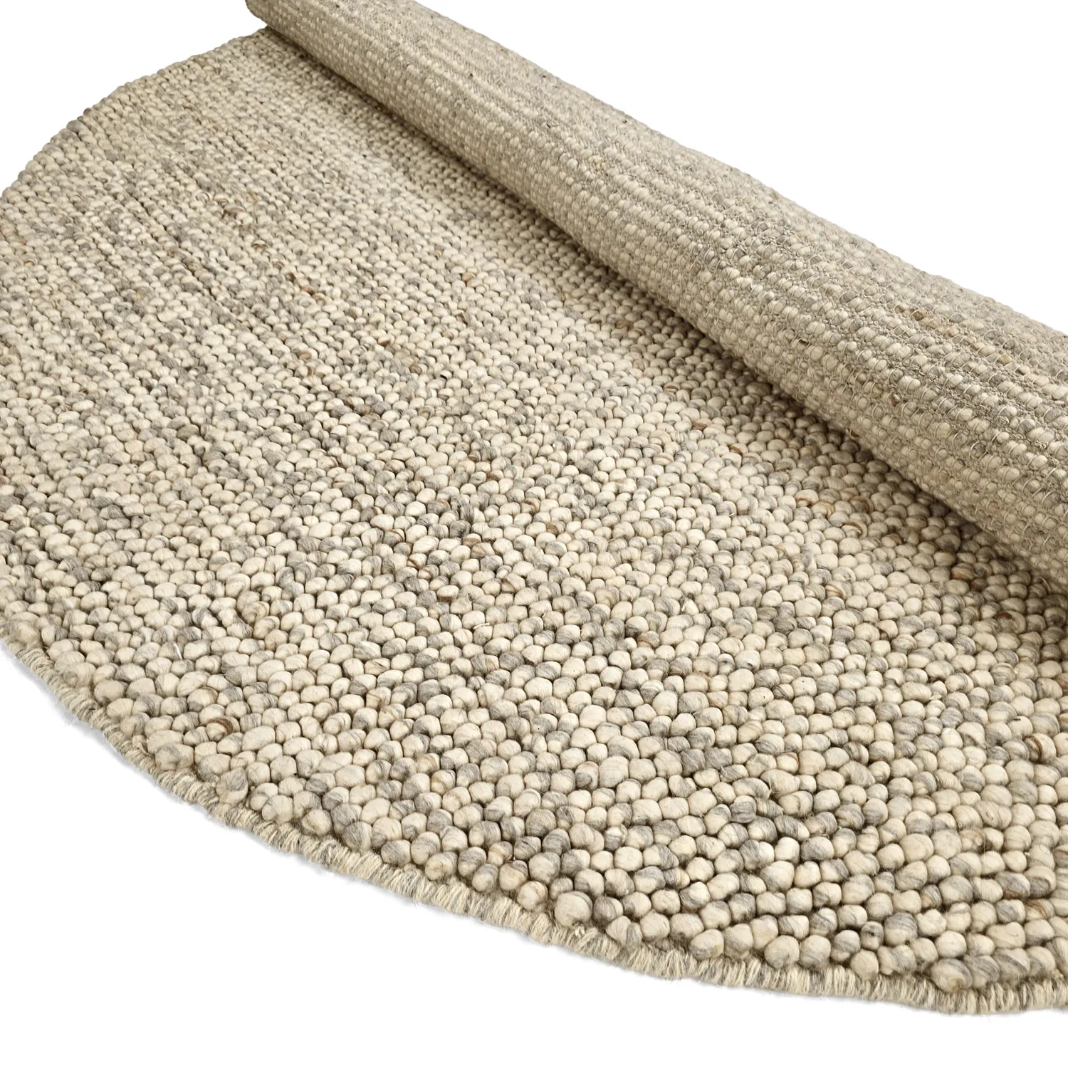 Round rug - Avafors Wool Bubble (grey/beige)