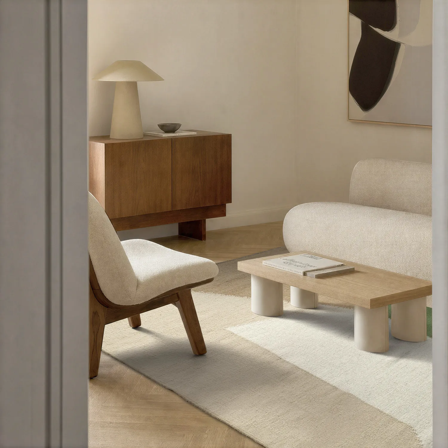 Wool rug - Aveiro (green/multi)