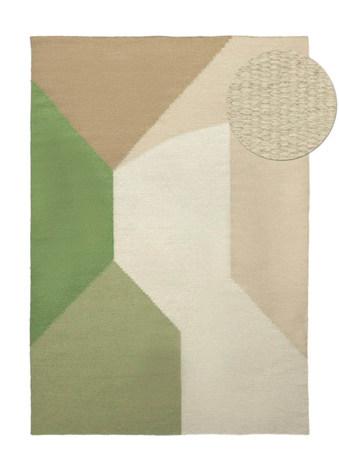 Wool rug - Aveiro (green/multi)