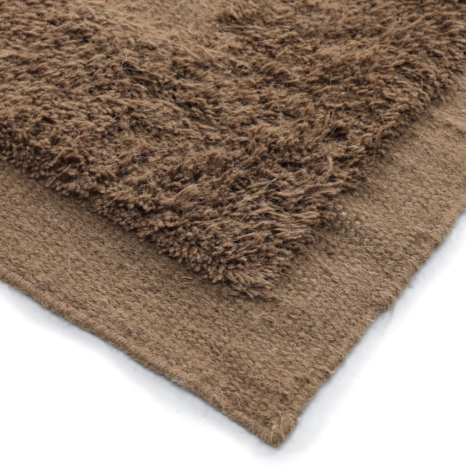 Wool rug - Beja (dark brown)