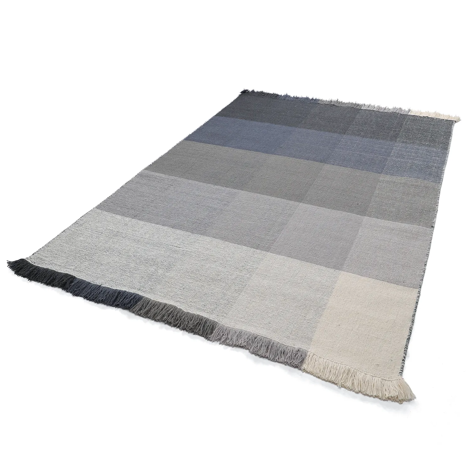 Wool rug - Chaves (blue/gray/white)