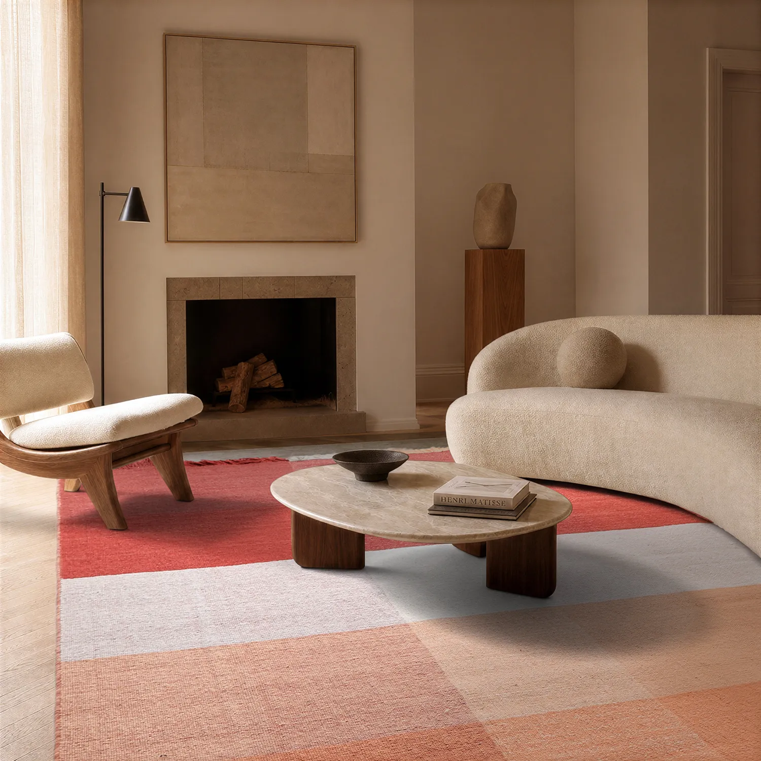 Wool rug - Chaves (red/orange)