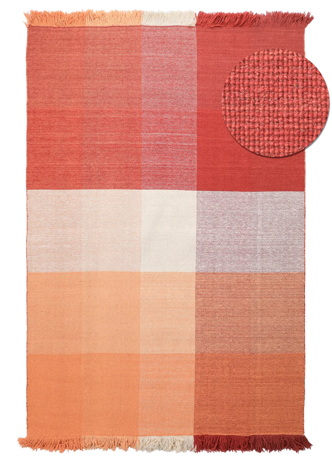 Wool rug - Chaves (red/orange)
