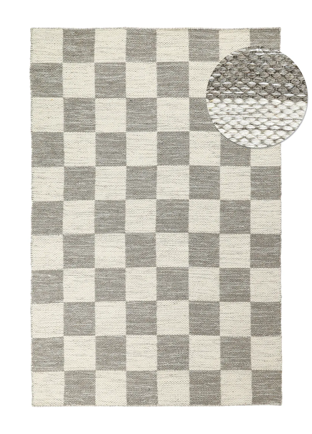 Wool rug - Dundee (grey/white)