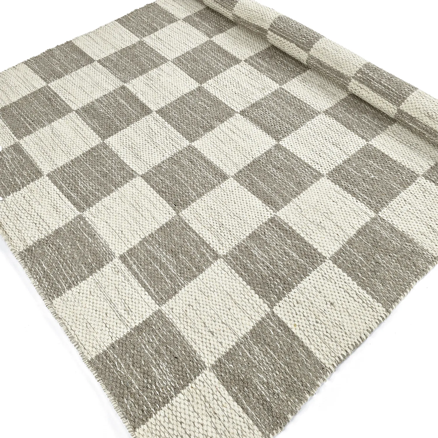 Wool rug - Dundee (grey/white)