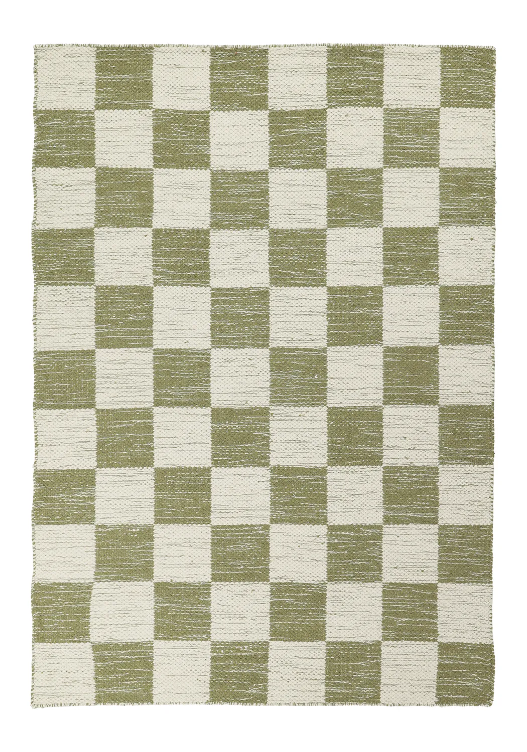 Wool rug - Dundee (green/white)