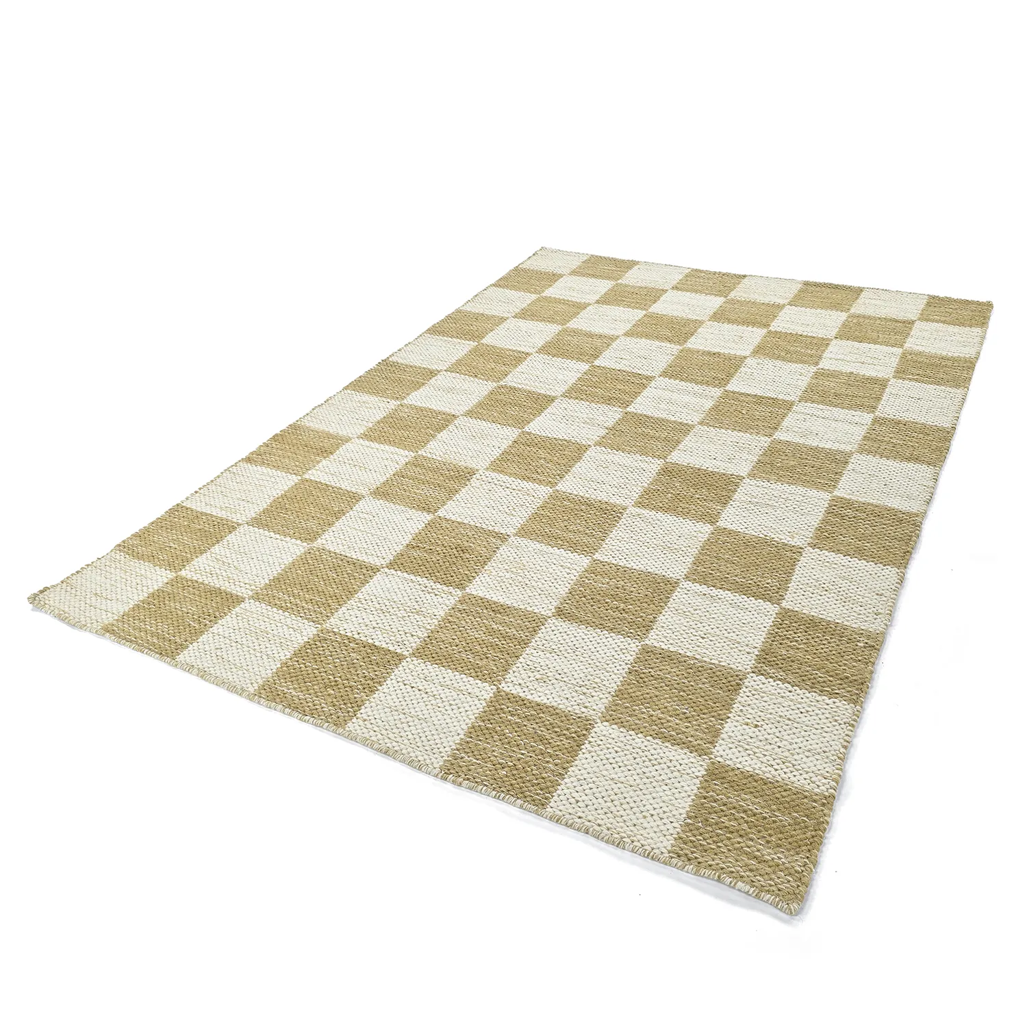 Wool rug - Dundee (yellow/white)