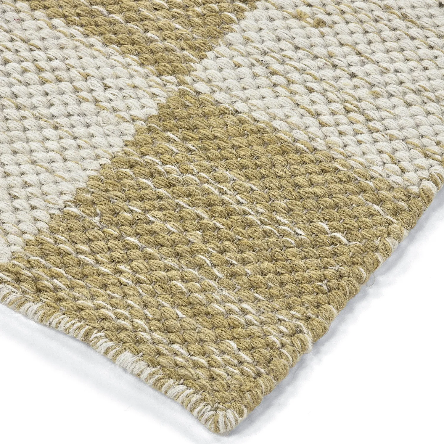 Wool rug - Dundee (yellow/white)