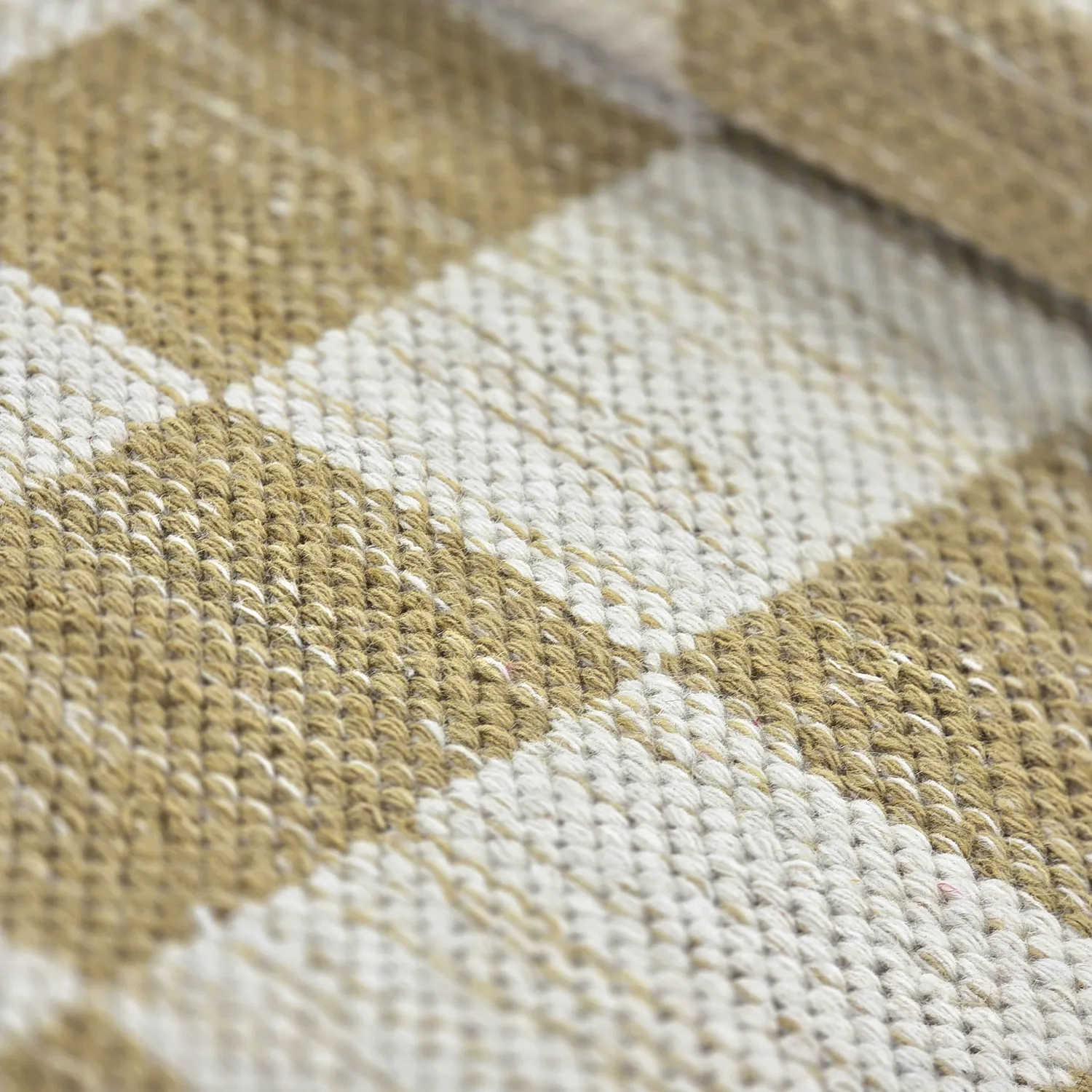 Wool rug - Dundee (yellow/white)