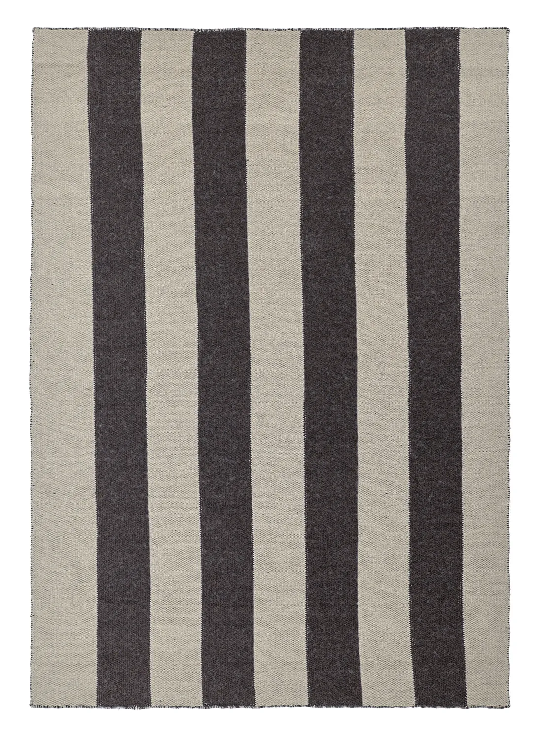 Wool rug - Garine (black/beige)