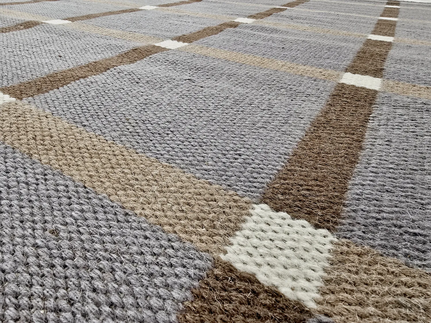 Wool rug - Gingham (no. 7)
