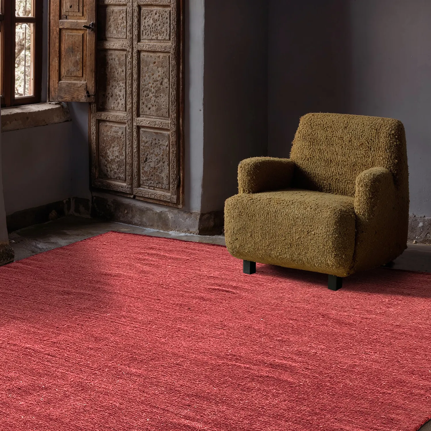 Wool rug - Hamilton (deep red)