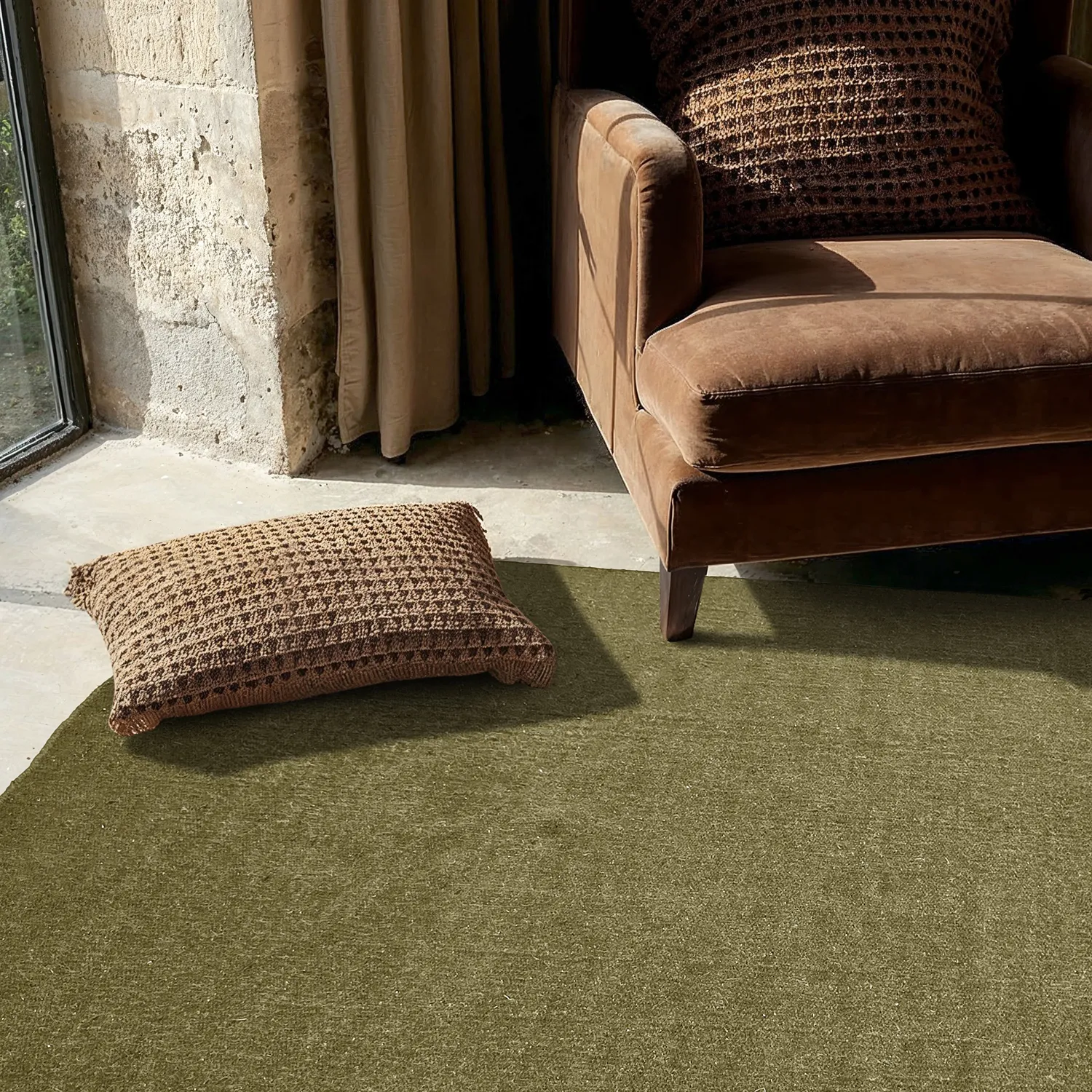 Wool rug - Hamilton (moss green)