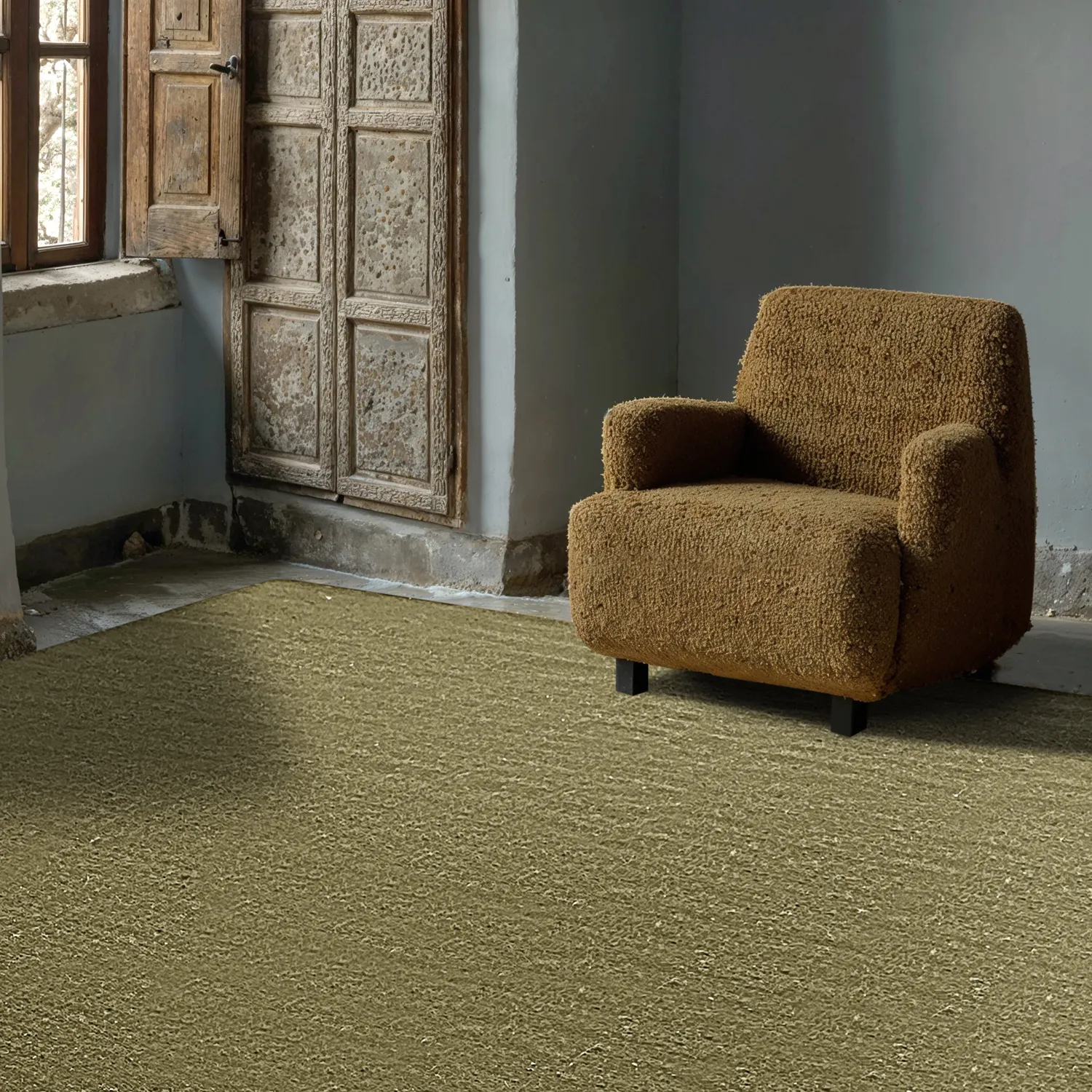 Wool rug - Hamilton (moss green)