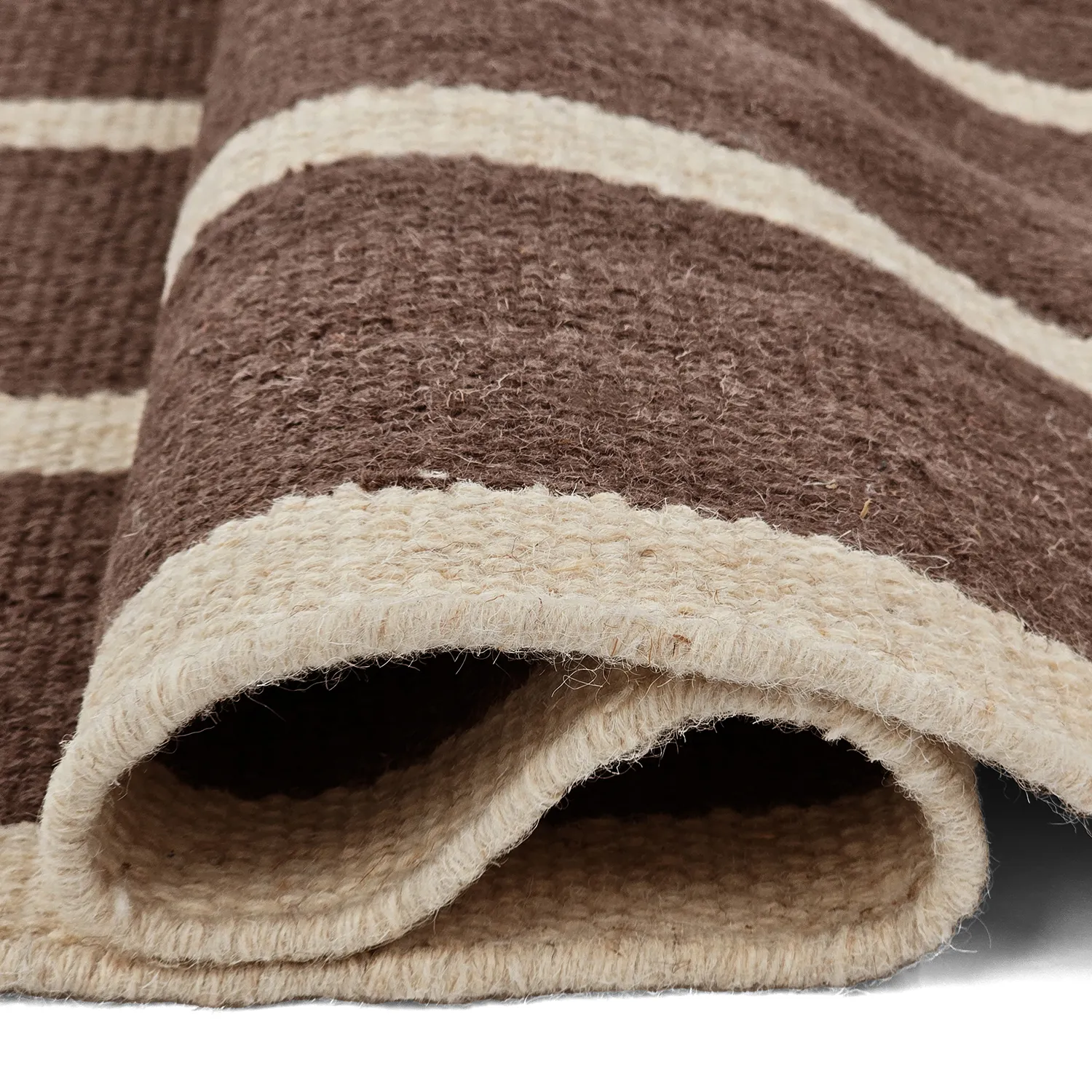 Wool rug - Luton (natural/deep taupe)