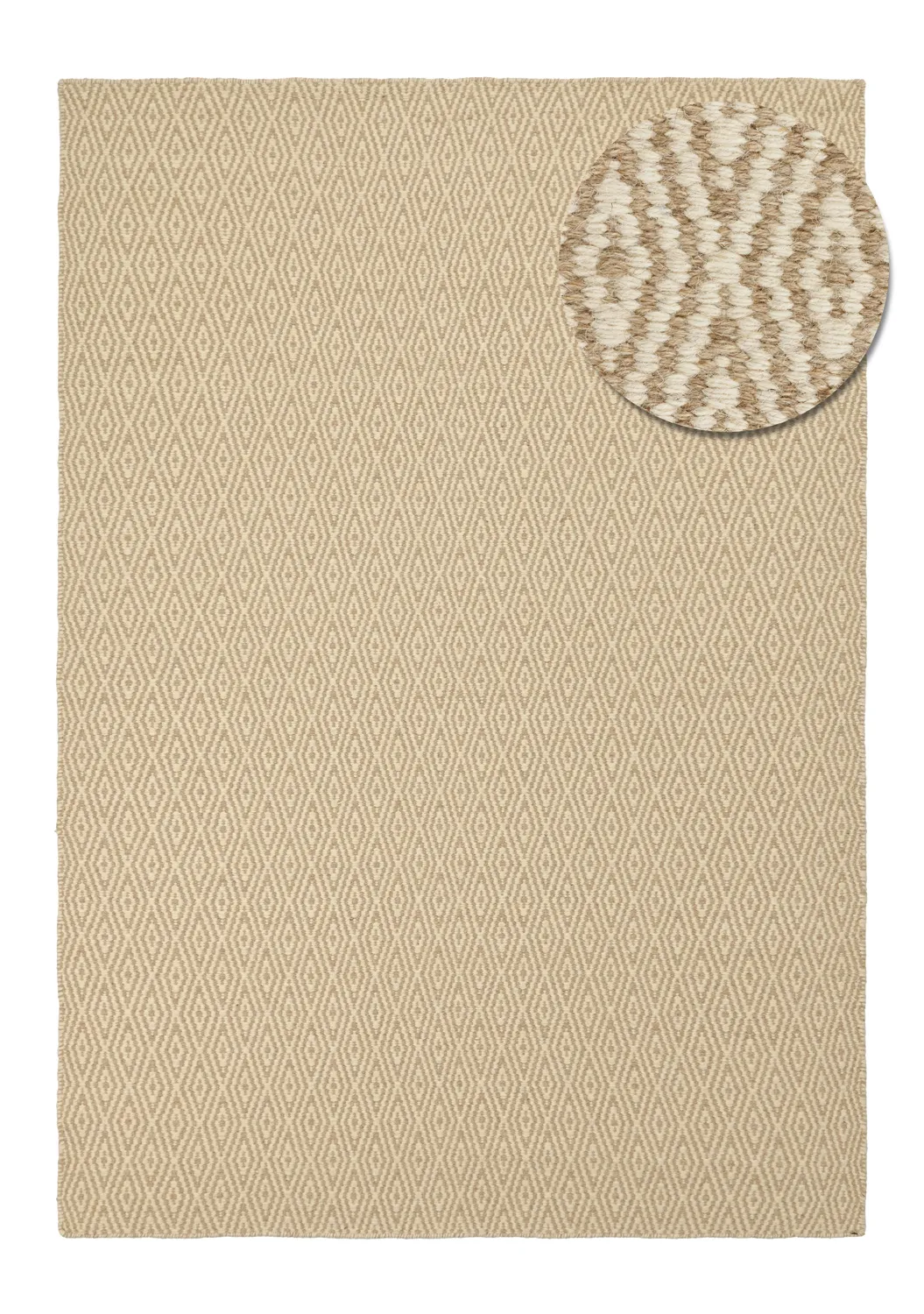 Wool rug - Monastir (beige/white)