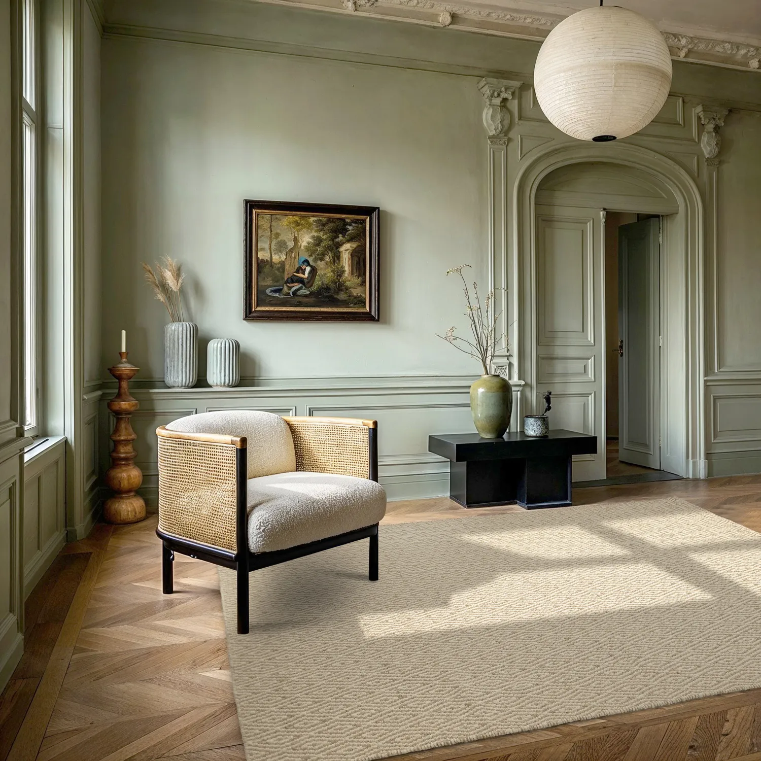 Wool rug - Monastir (beige/white)