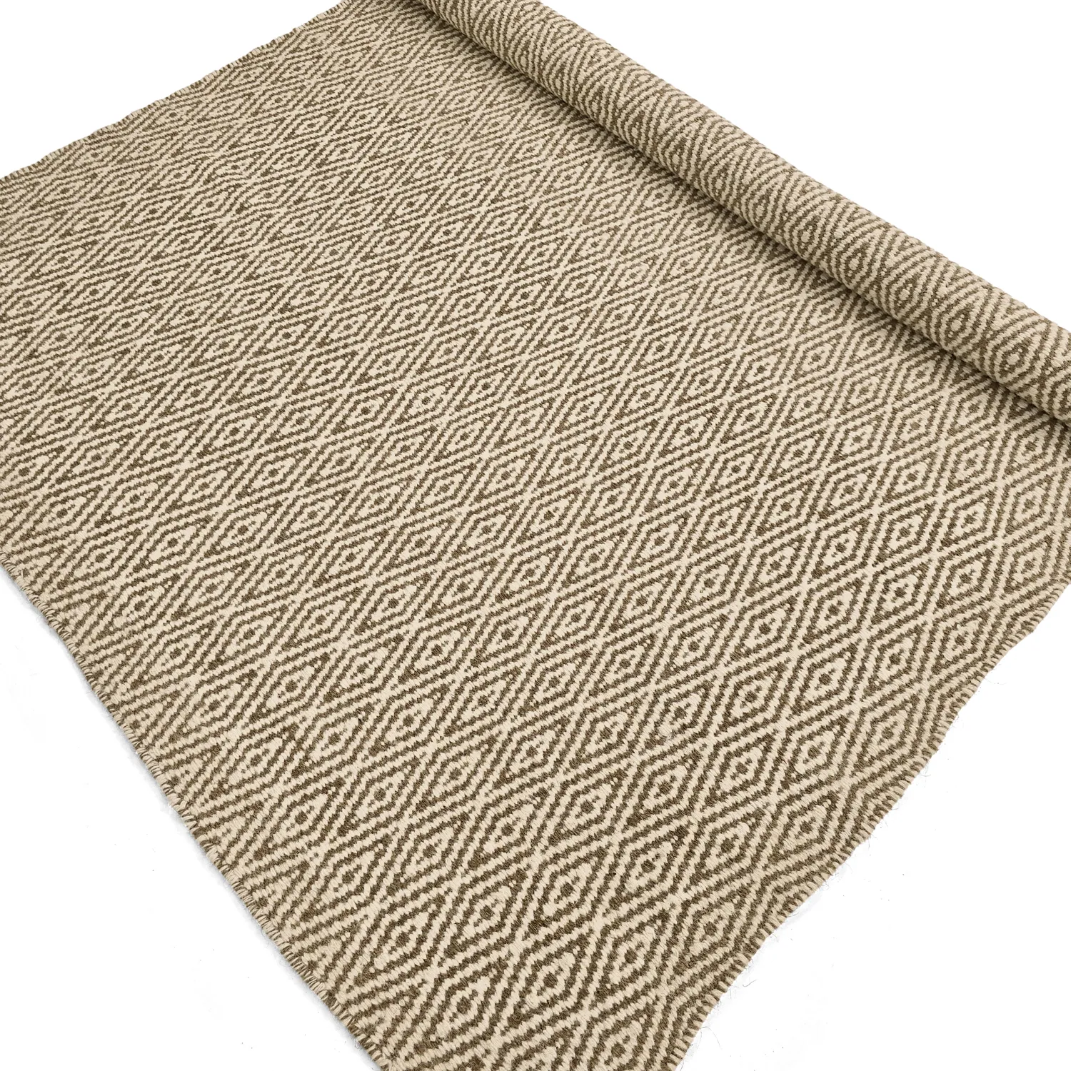 Wool rug - Monastir (brown/white)