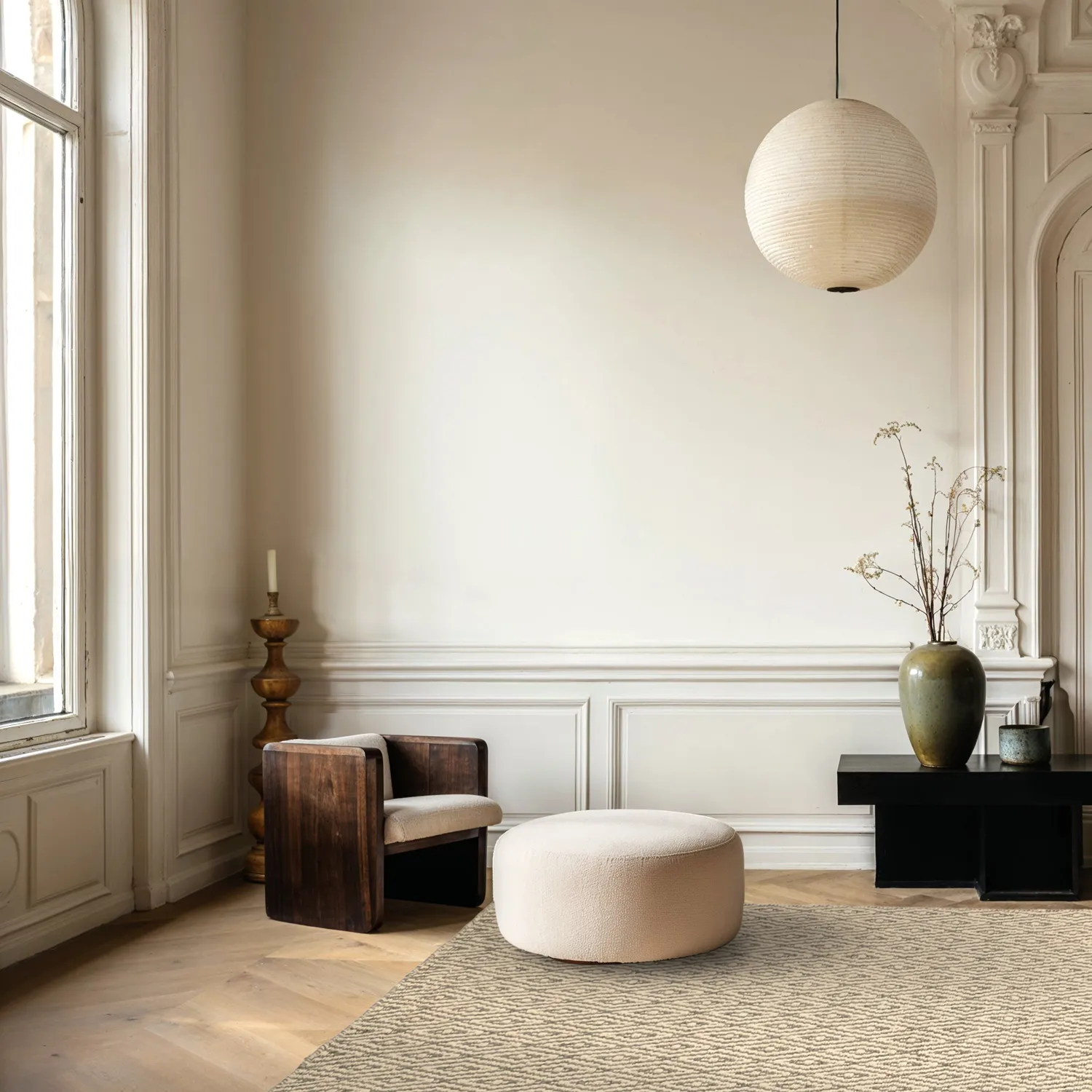 Wool rug - Monastir (grey/white)