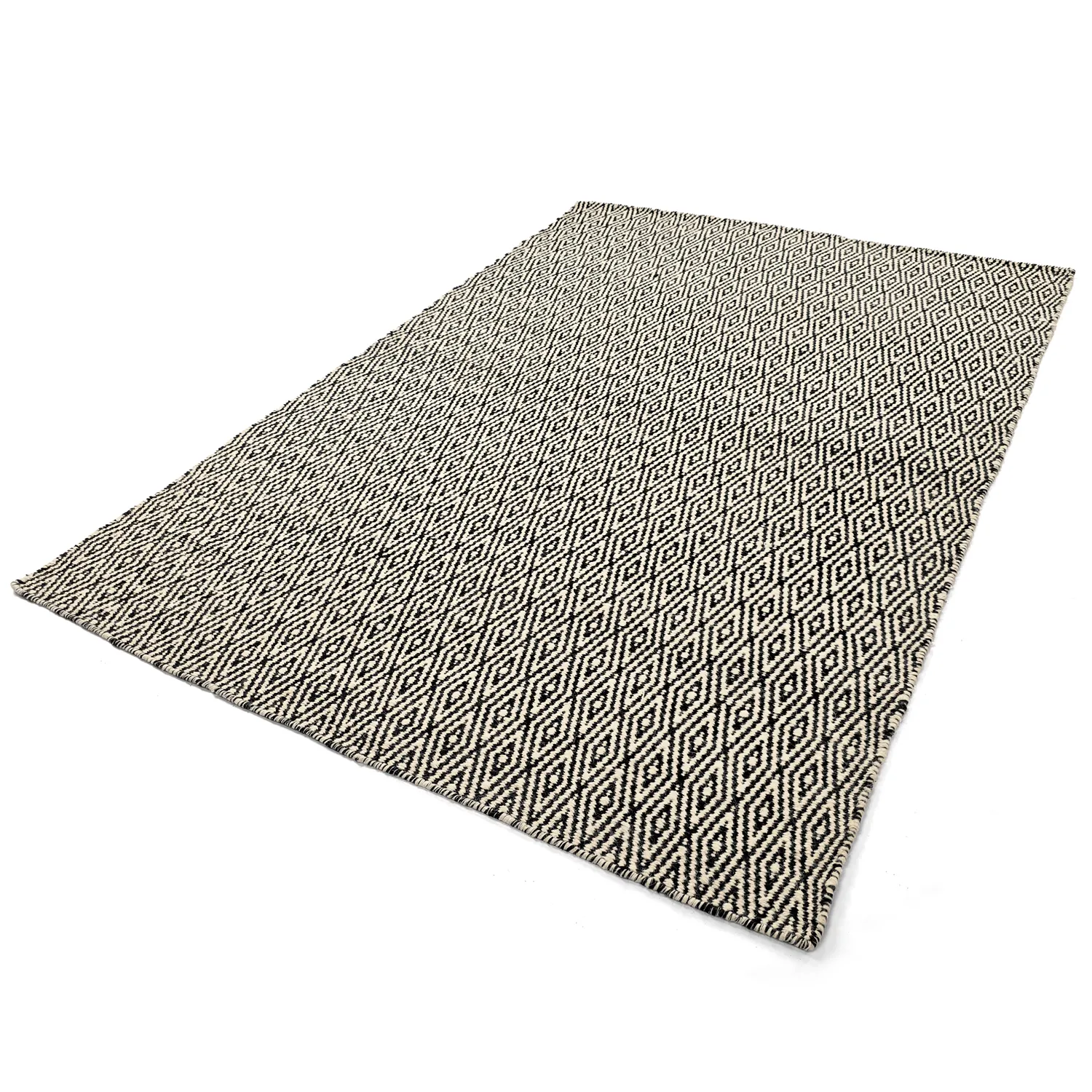 Wool rug - Monastir (black/white)