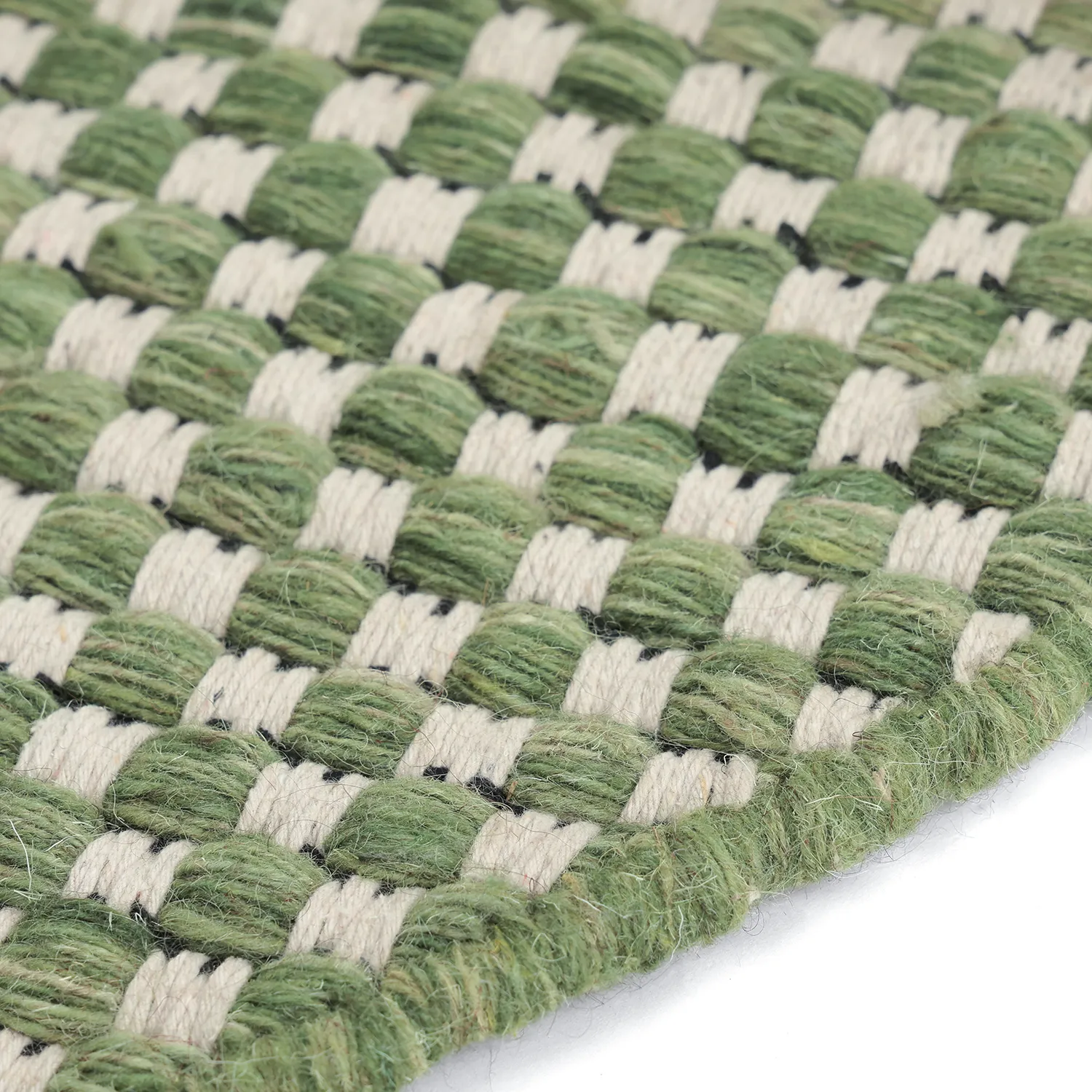 Round rug - Ovelia (green/white)