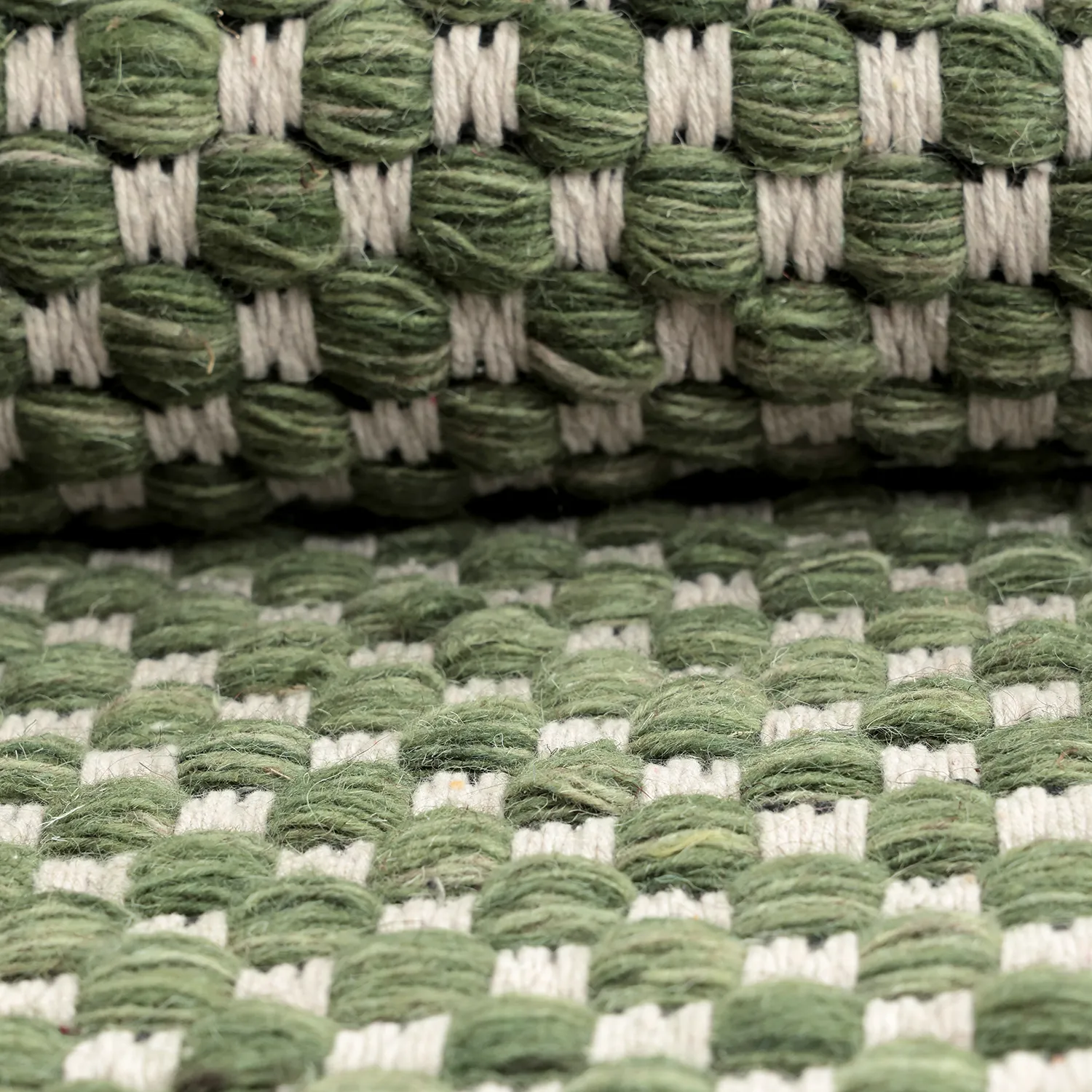 Round rug - Ovelia (green/white)