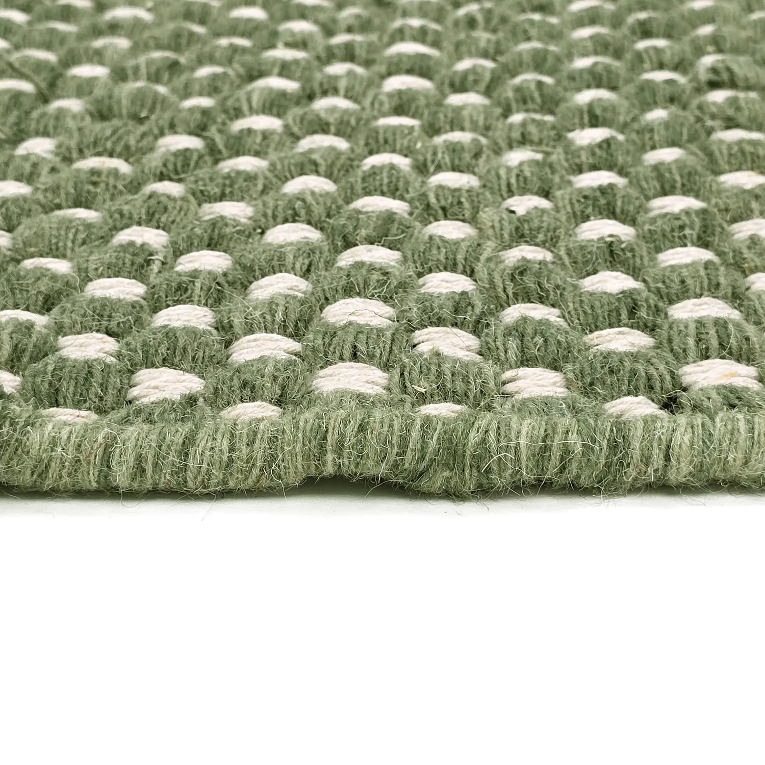 Wool rug - Ovelia (green/white)