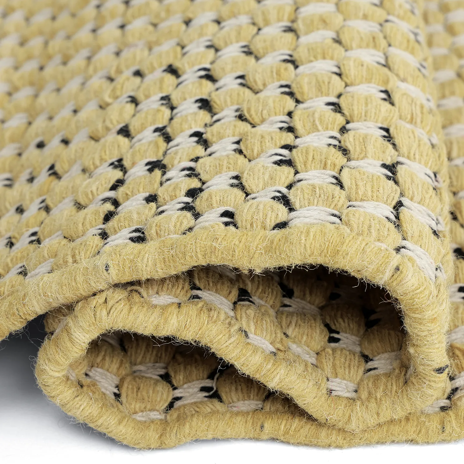 Wool rug - Ovelia (yellow/white)
