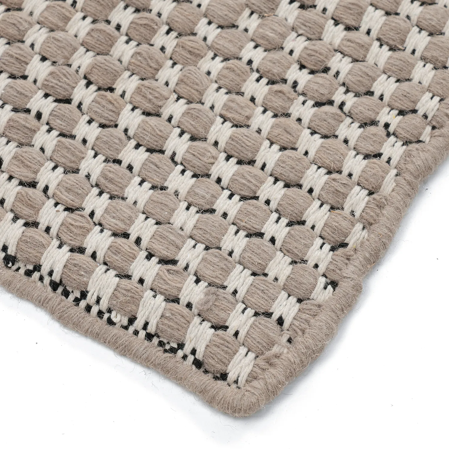 Wool rug - Ovelia (taupe/white)