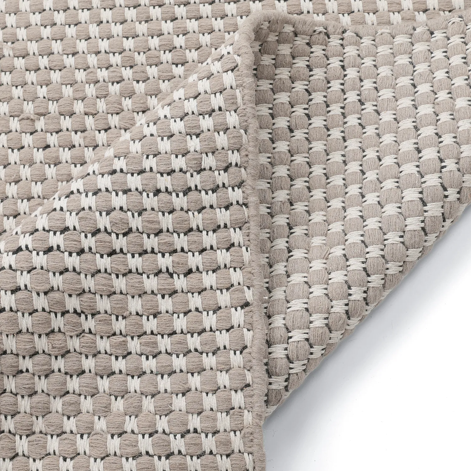 Wool rug - Ovelia (taupe/white)