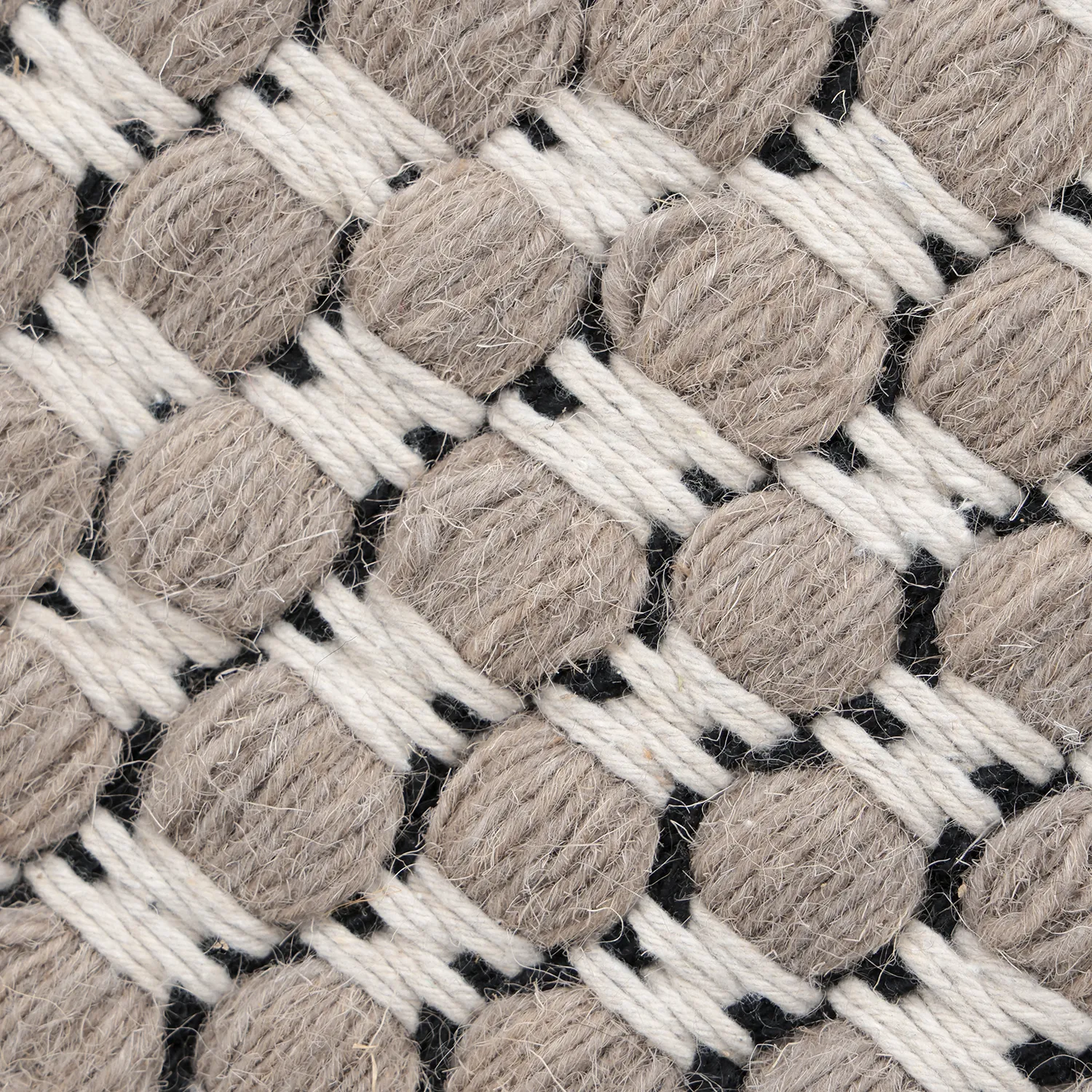Wool rug - Ovelia (taupe/white)