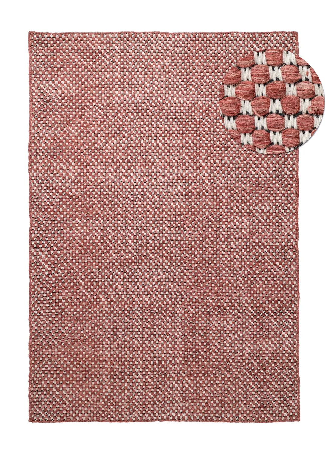 Wool rug - Ovelia (terracotta/white)