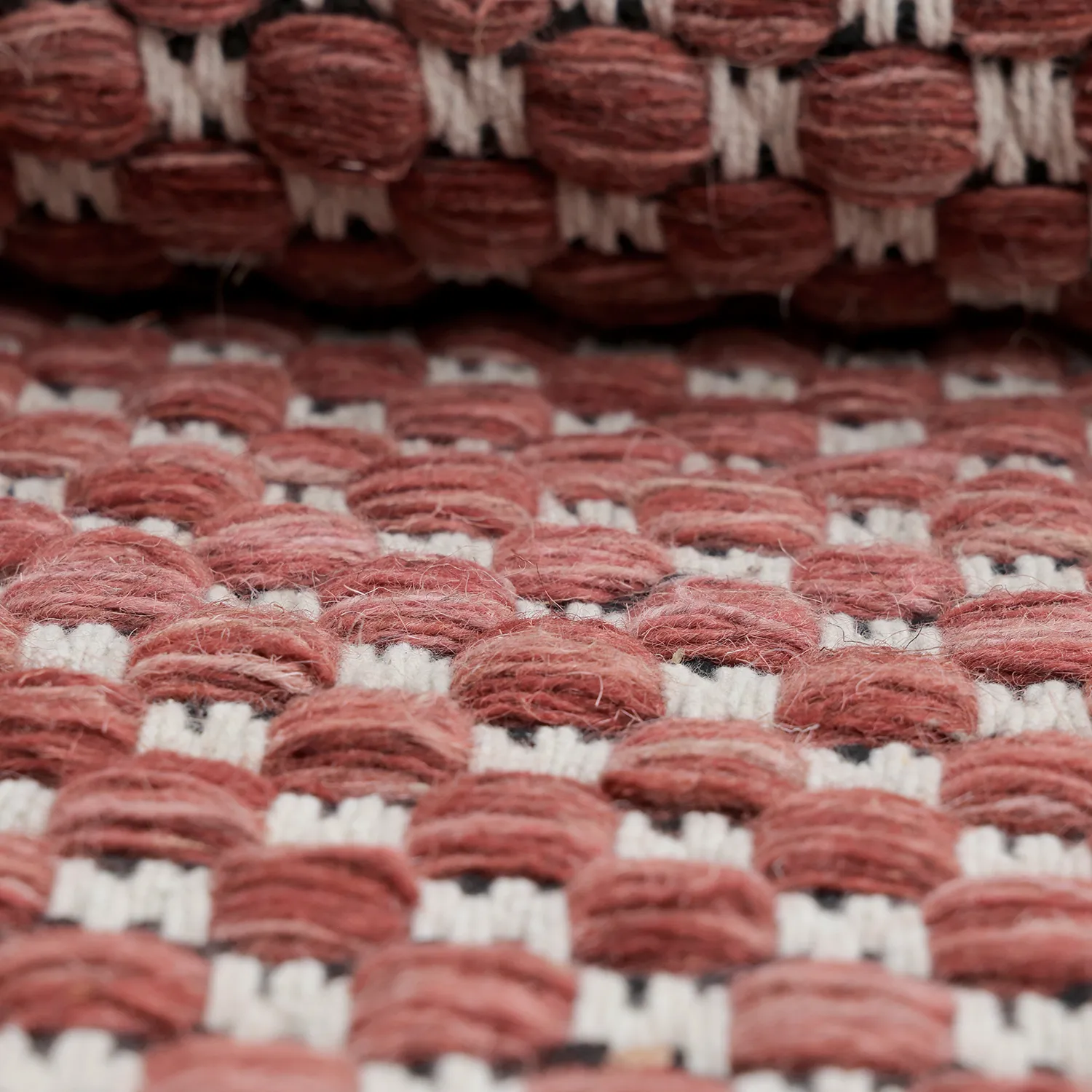 Wool rug - Ovelia (terracotta/white)