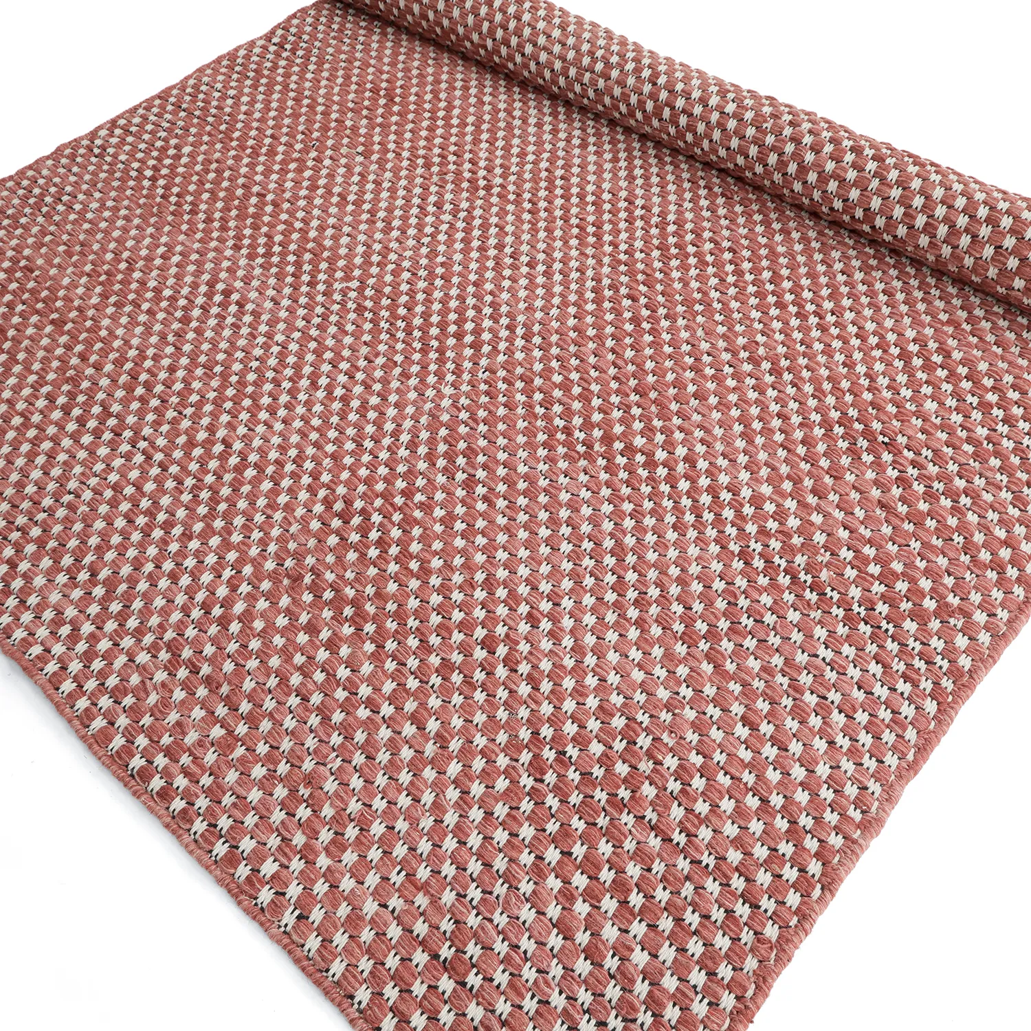 Wool rug - Ovelia (terracotta/white)
