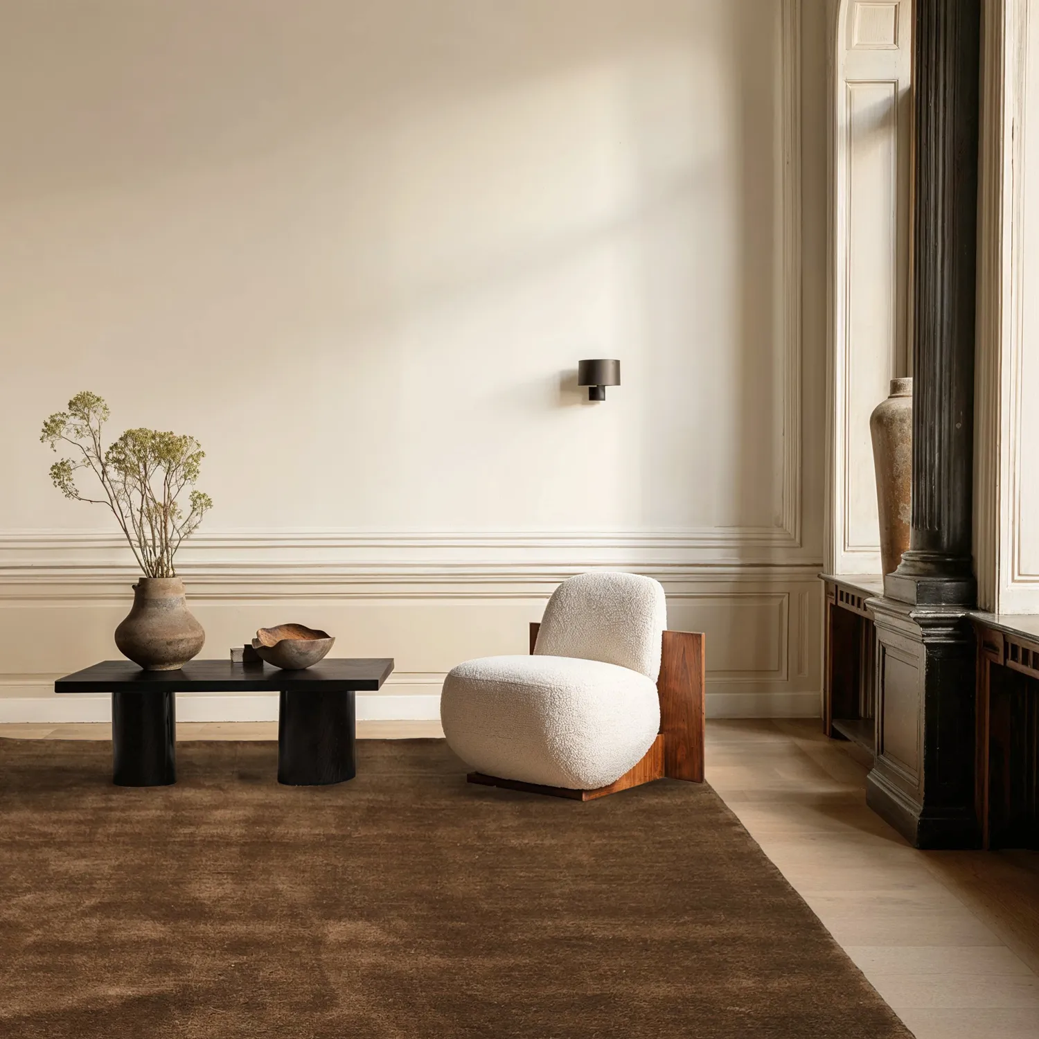 Wool rug - Rozel Handloom Wool Premium (brown)