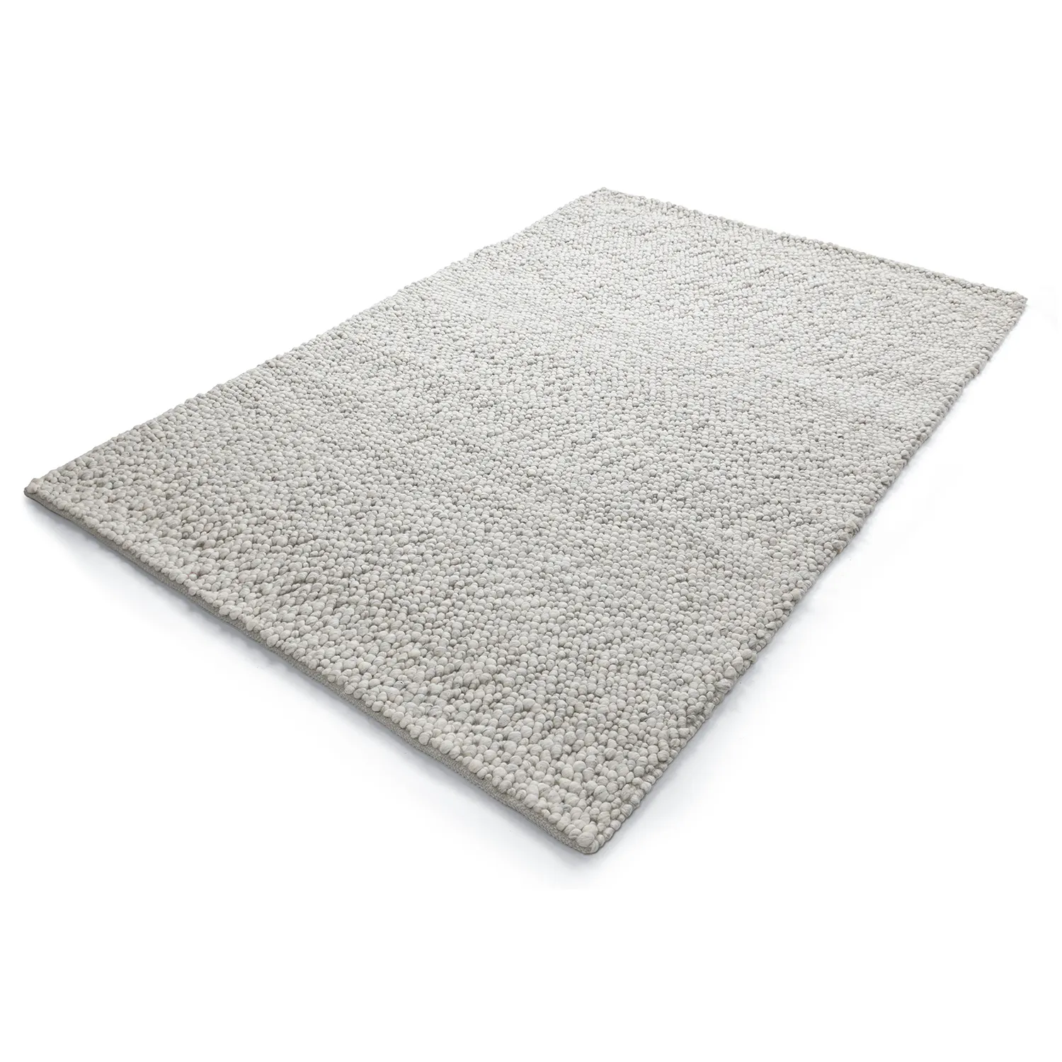 Wool rug - Sala Irregular Wool Bubble (light grey melange)