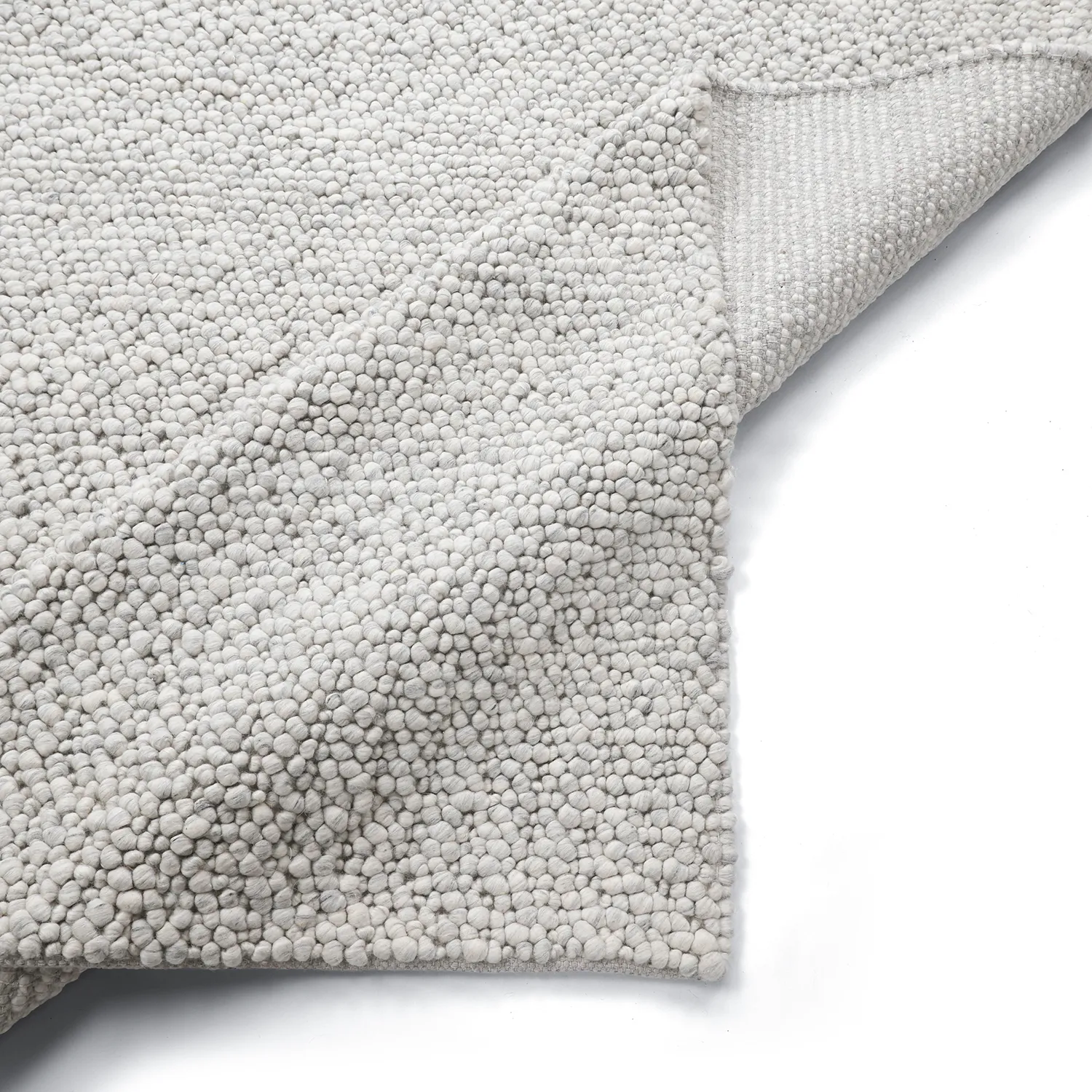 Wool rug - Sala Irregular Wool Bubble (light grey melange)