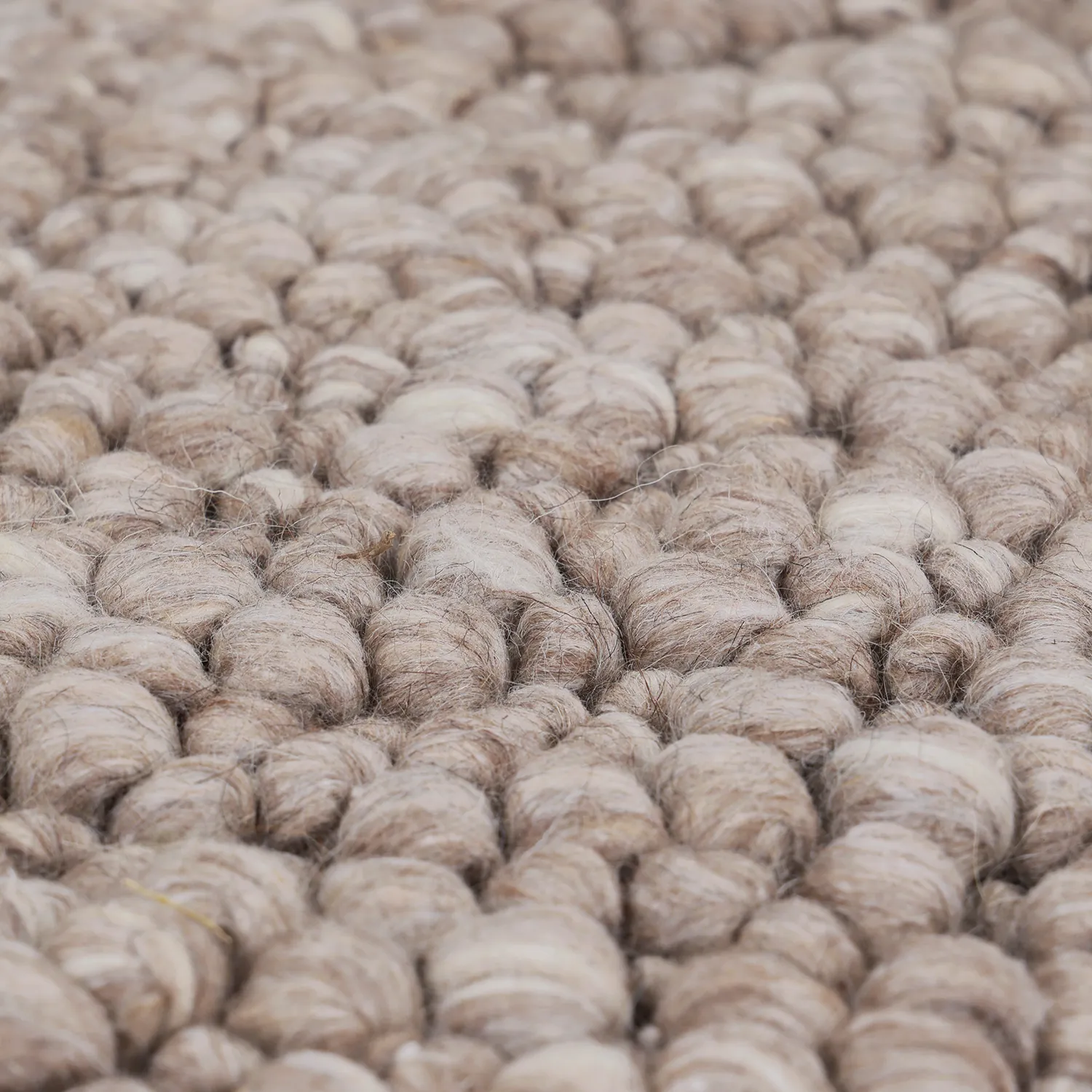 Wool rug - Sala Irregular Wool Bubble (taupe/white melange)