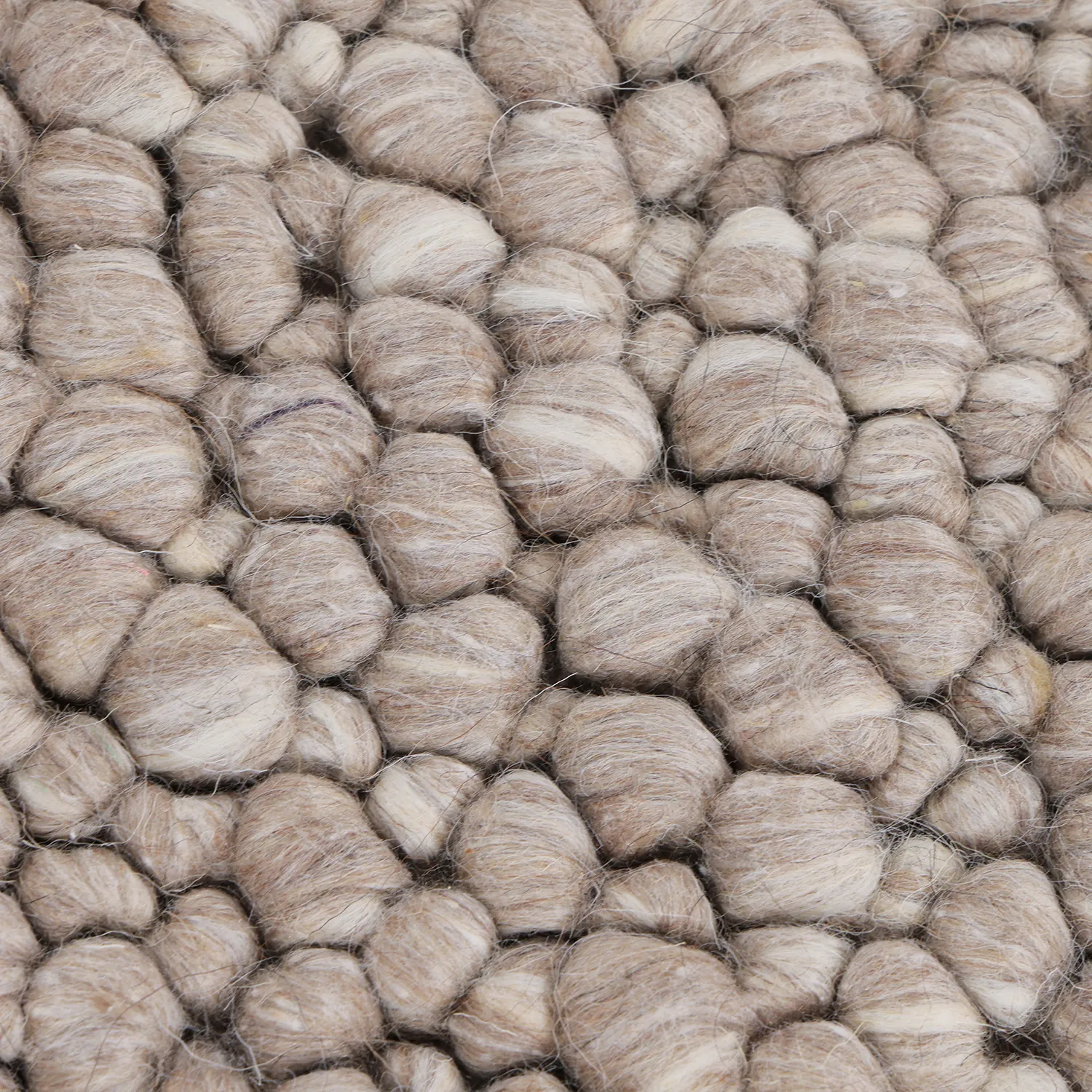 Wool rug - Sala Irregular Wool Bubble (taupe/white melange)