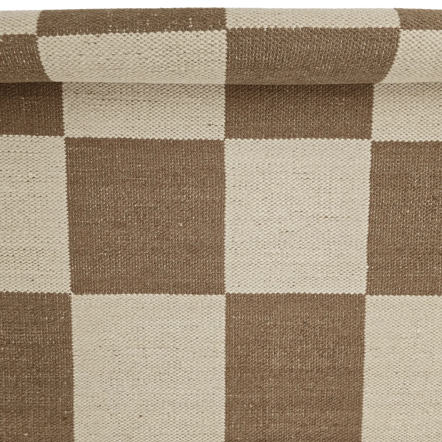 Wool rug - Scacco (brown/beige)