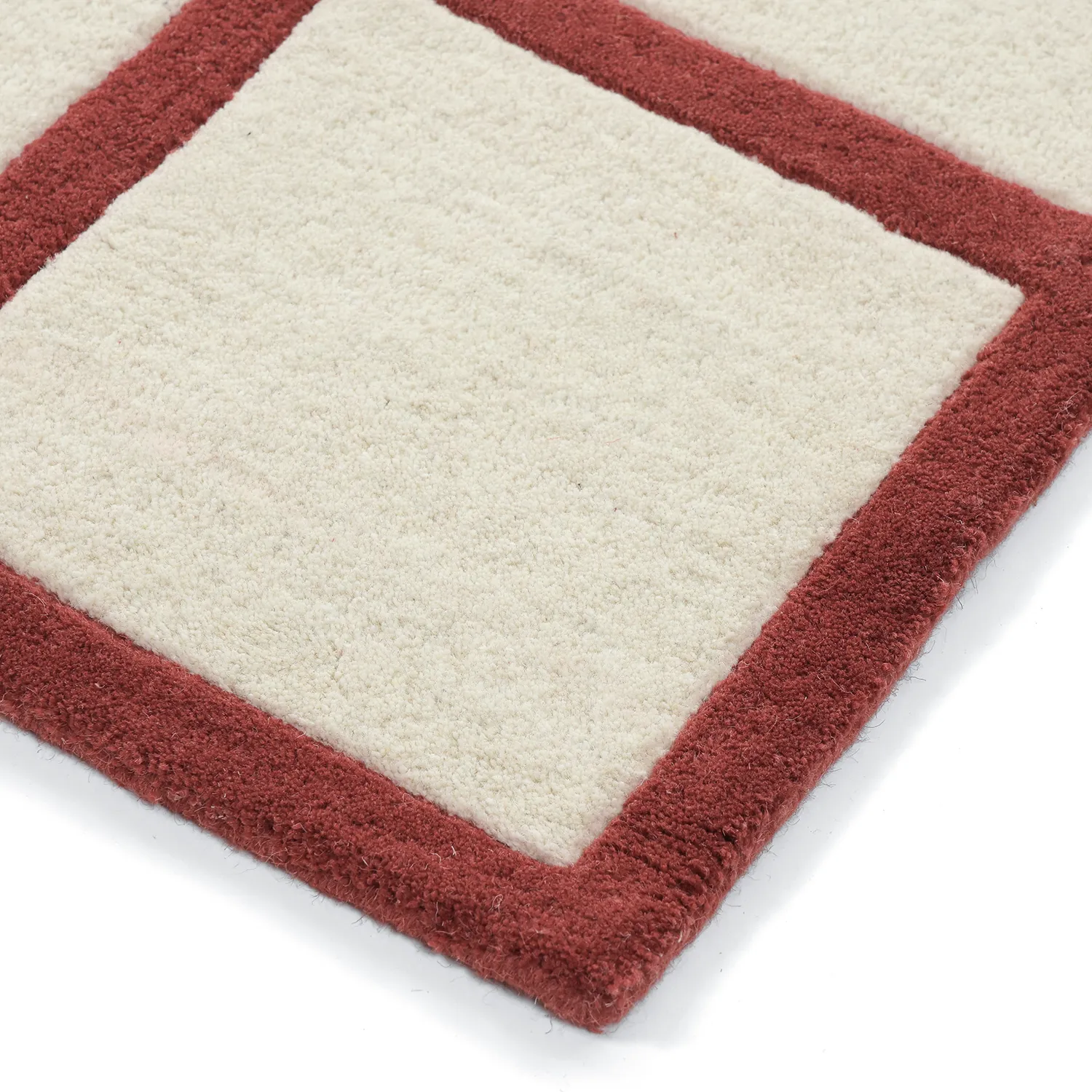Wool rug - Syl Hand Tufted Wool Premium (red/white)