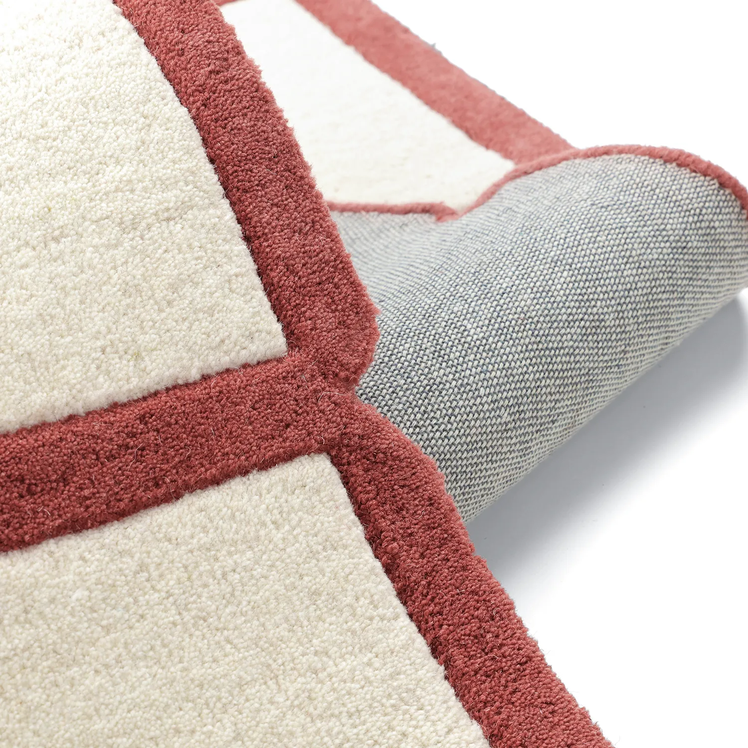 Wool rug - Syl Hand Tufted Wool Premium (red/white)