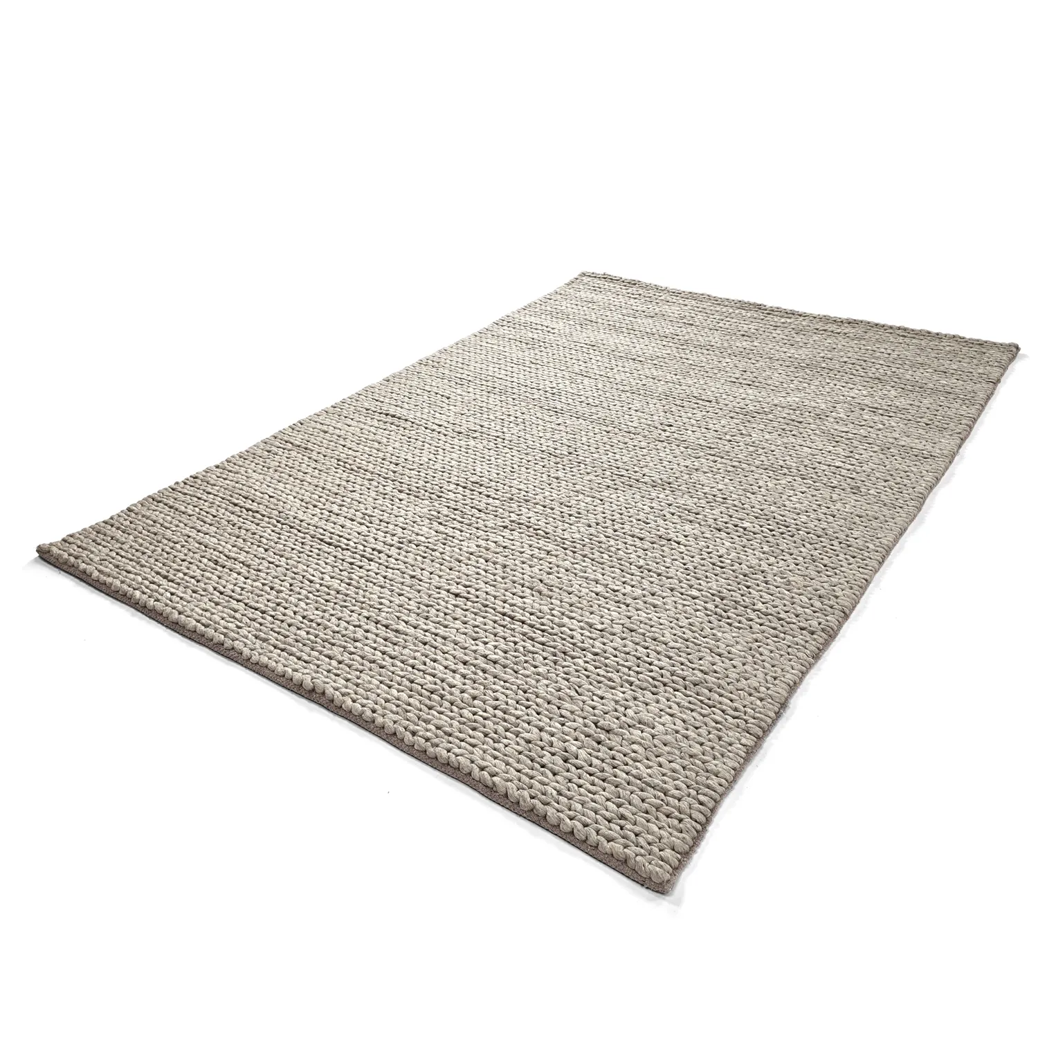 Wool rug - Talvia Braided Wool (grey)
