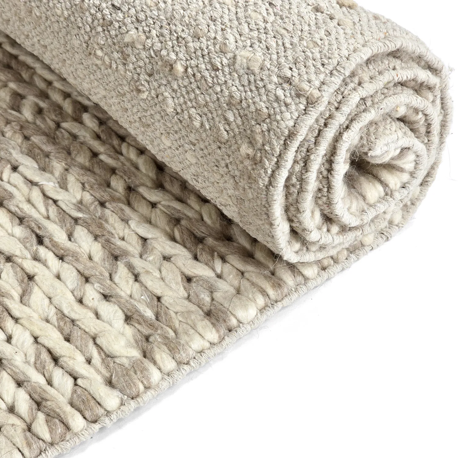 Wool rug - Talvia Braided Wool (nature)